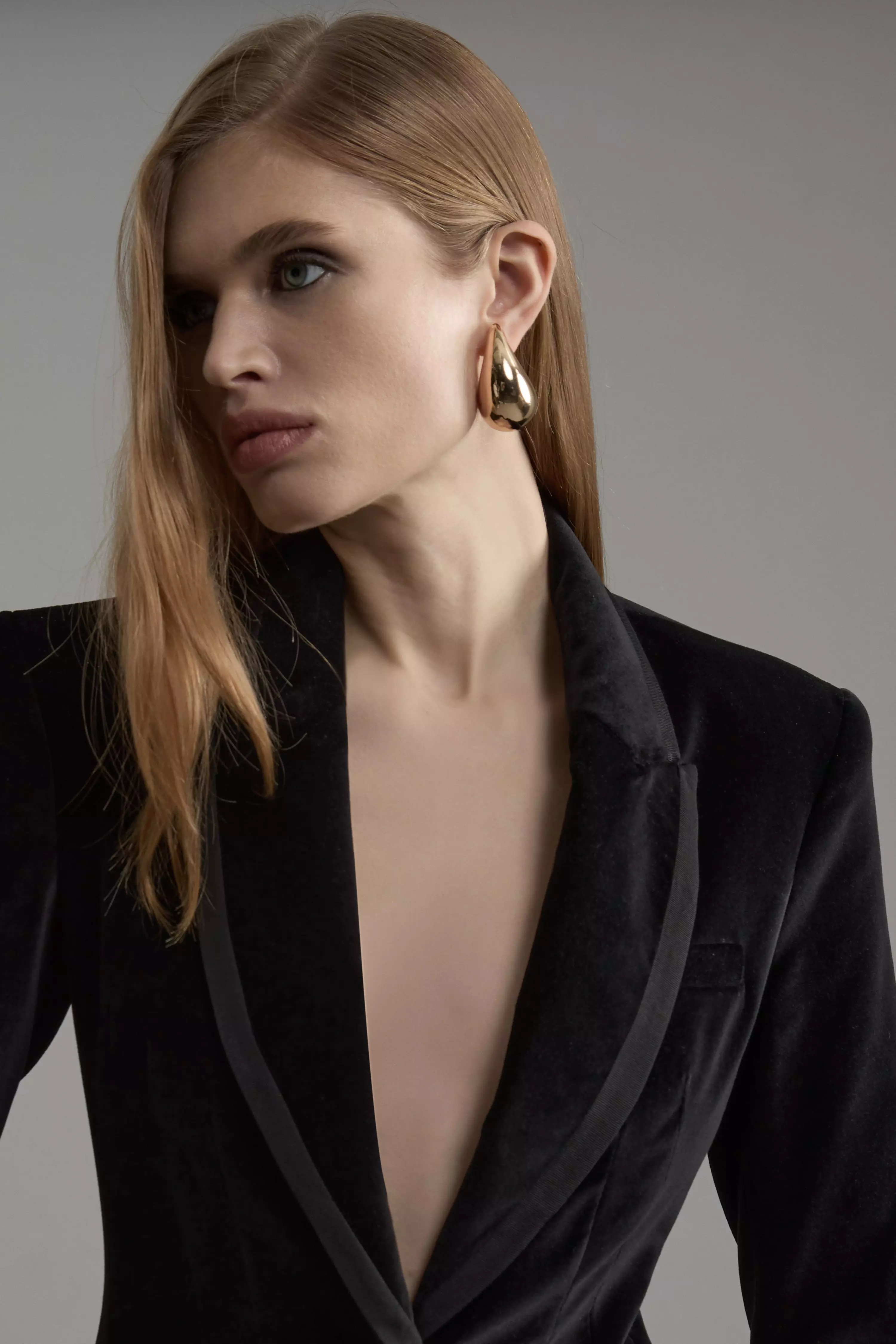 Petite Velvet Groisgrain Tailored Blazer Karen Millen