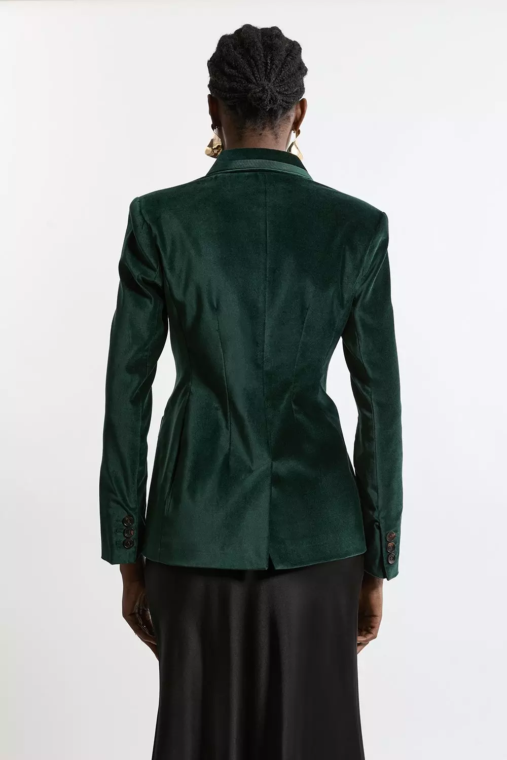 Velvet Groisgrain Tailored Blazer | Karen Millen