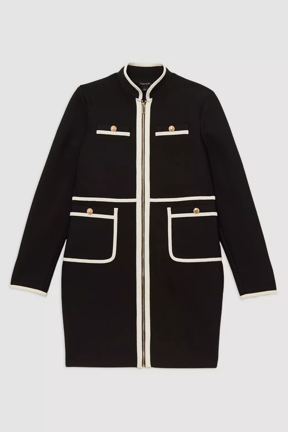 KAREN MILLEN 日本未入荷 ビスコースリネン ベルト プレイスーツ Premium Linen Tailored Button Detail Belted Midi Dress