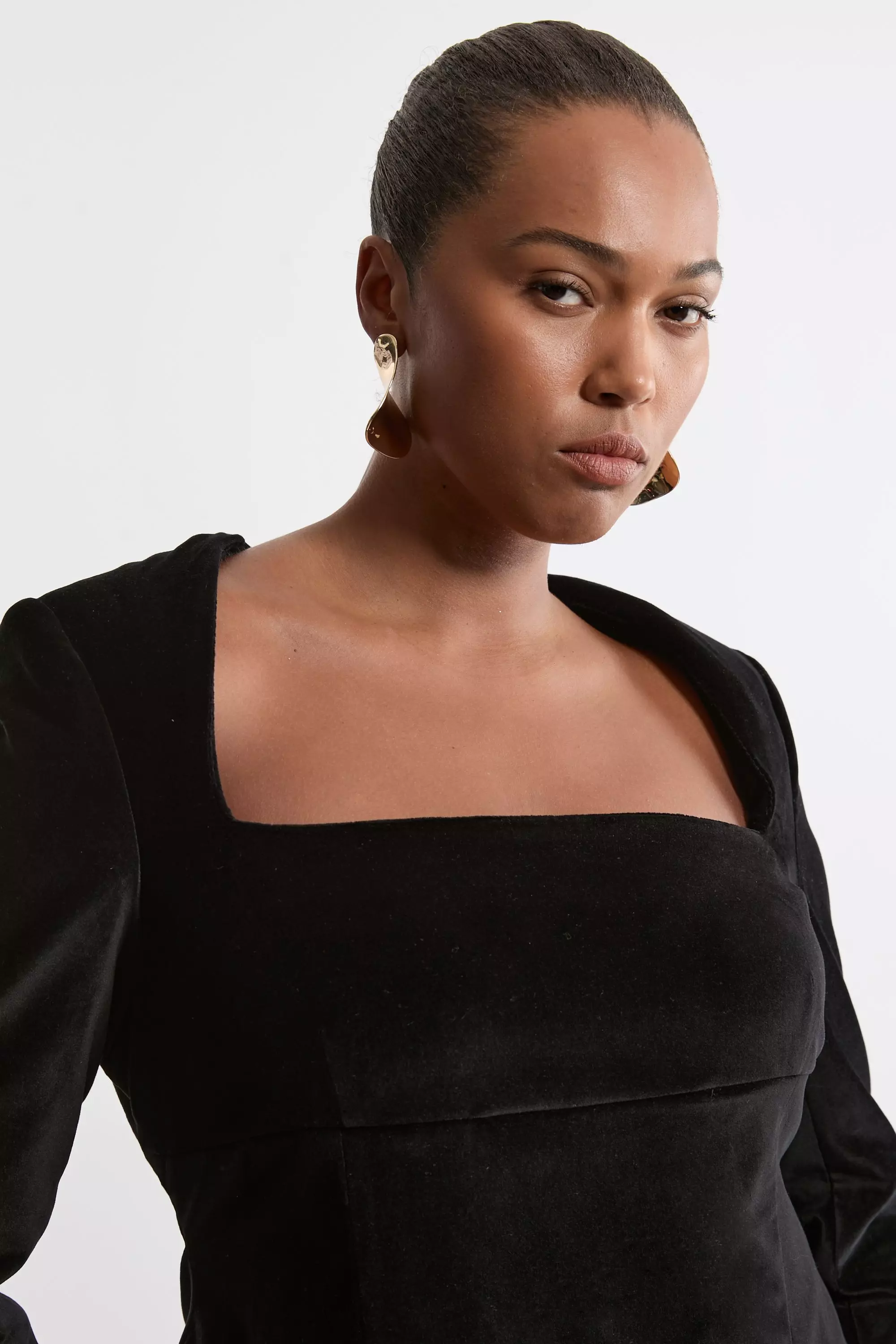 Plus size velvet dress best sale