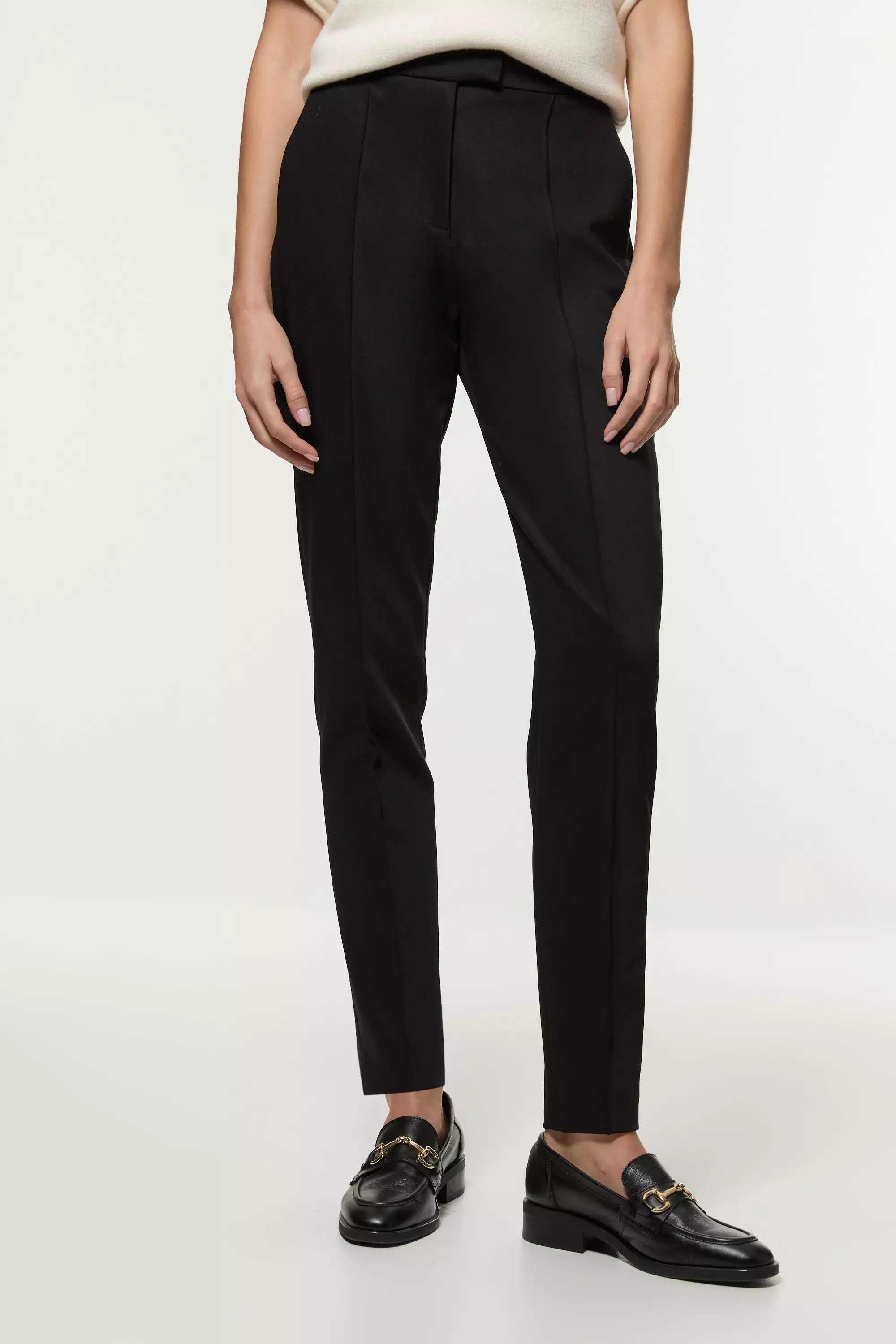 Tailored Pintuck Straight Leg Pants | Karen Millen