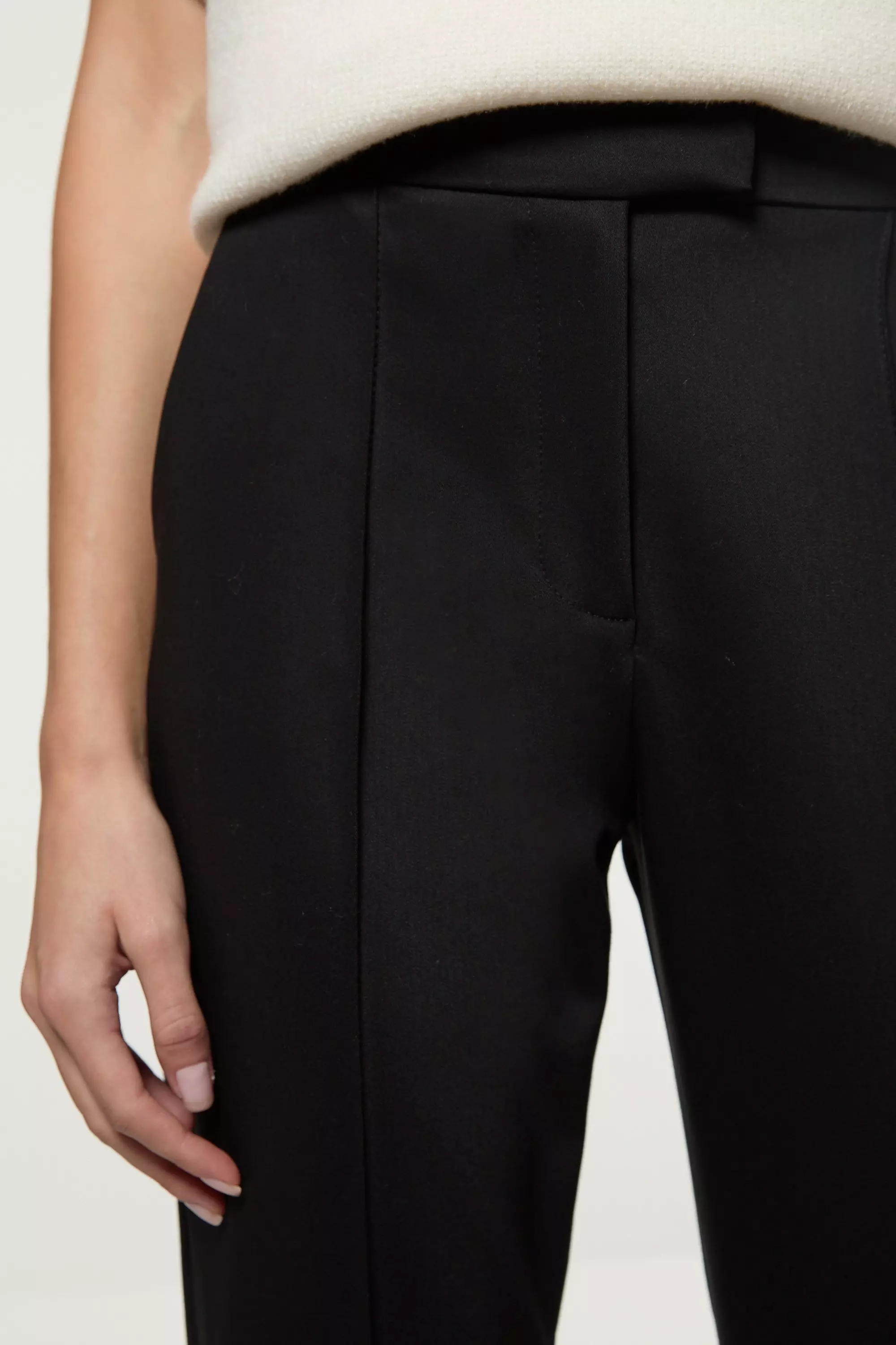 Tailored Pintuck Straight Leg Pants | Karen Millen