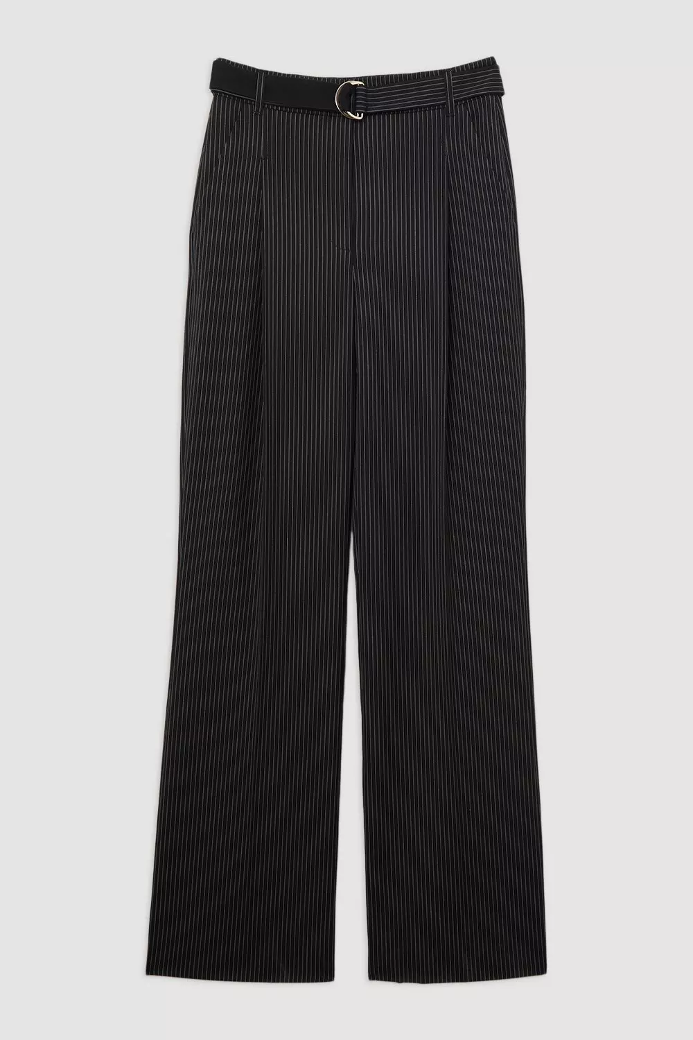 Pinstripe Tailored Grosgrain Detail Pants | Karen Millen