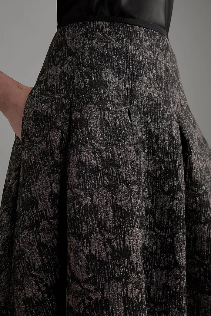 Jacquard Tailored Prom Midi Skirt | Karen Millen Jacquard Tailored Prom Midi Skirt | Karen Millen
