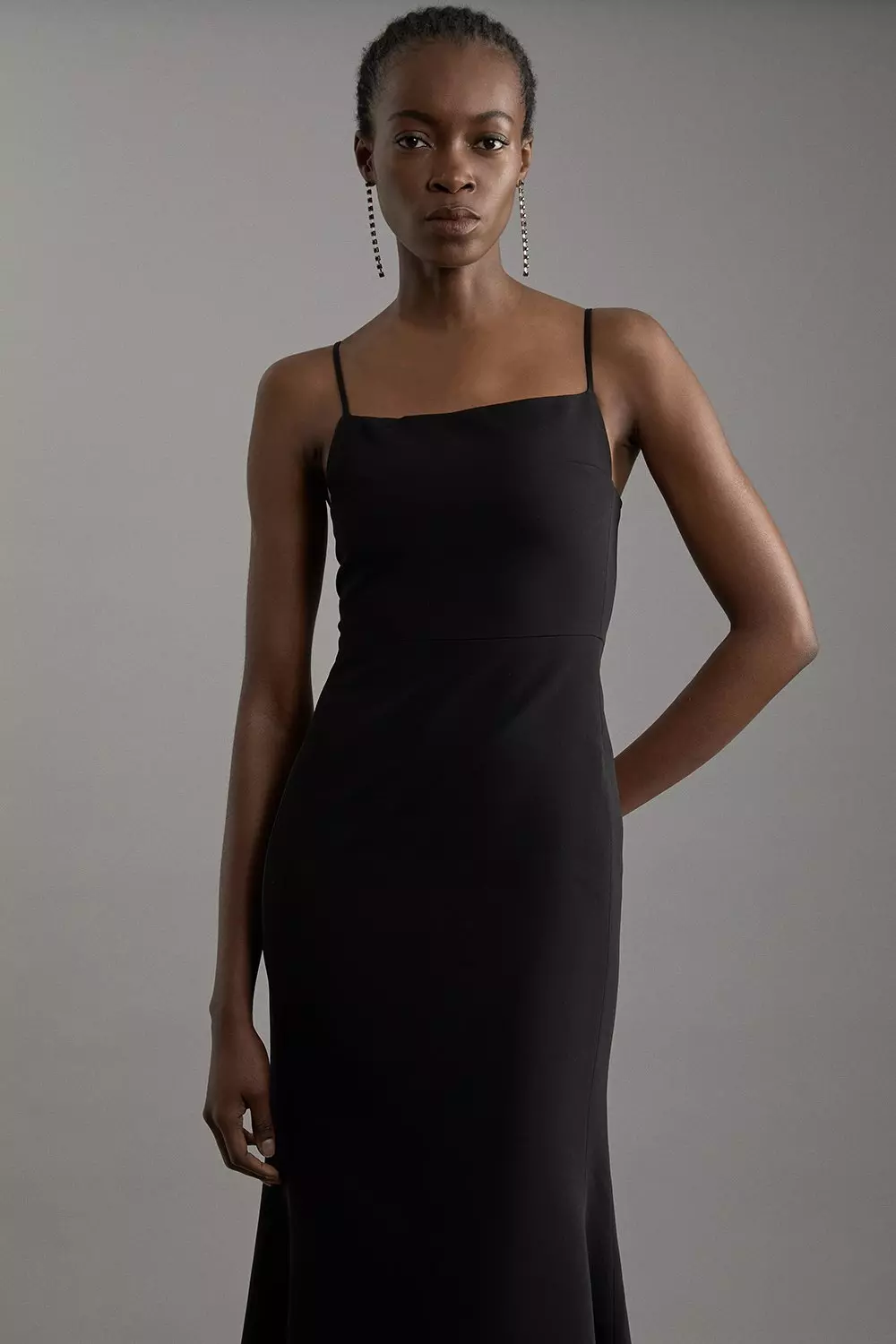 Square neckline maxi dress new arrivals
