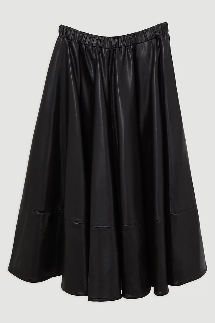 Faux Leather Full Maxi Skirt | Karen Millen Faux Leather Full Maxi Skirt | Karen Millen