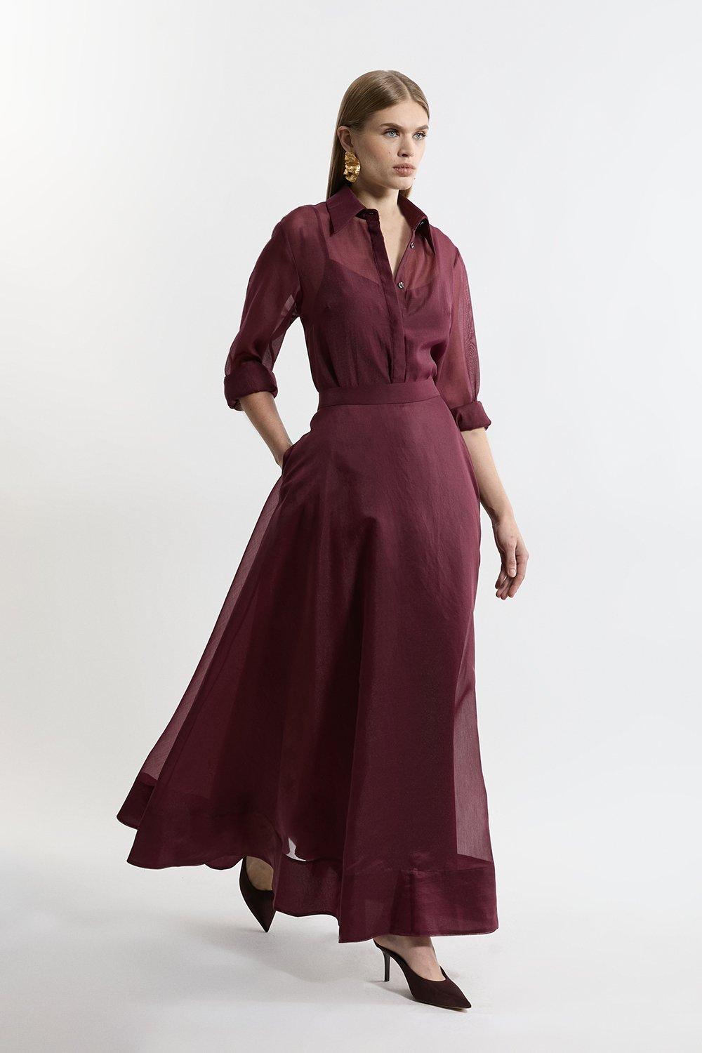 Cabernet Lydia Millen Tall Organdie Woven Prom Skirt