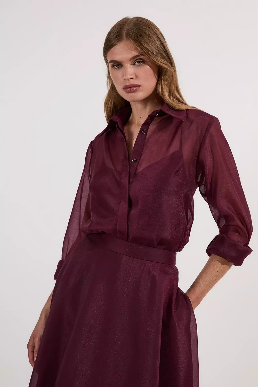 トップス PHEENY/Wrinkle organdie Dress shirt 00000000_zi_a385f715-01aa-4130