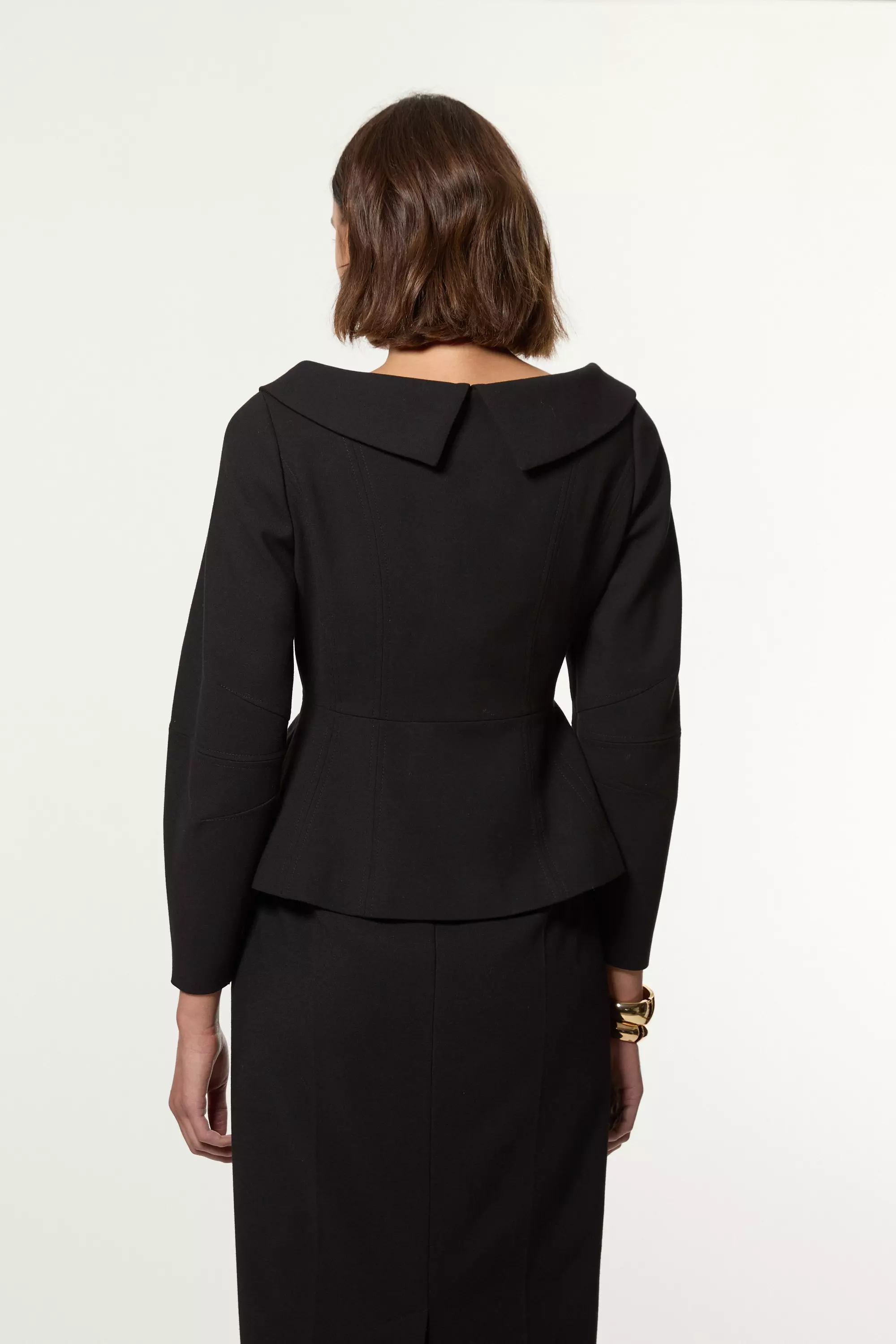 【KAREN MILLEN】アシンメトリー ペプラム ジャケット 関税込 Karen Millen】アシンメトリー ペプラム ジャケット (Karen