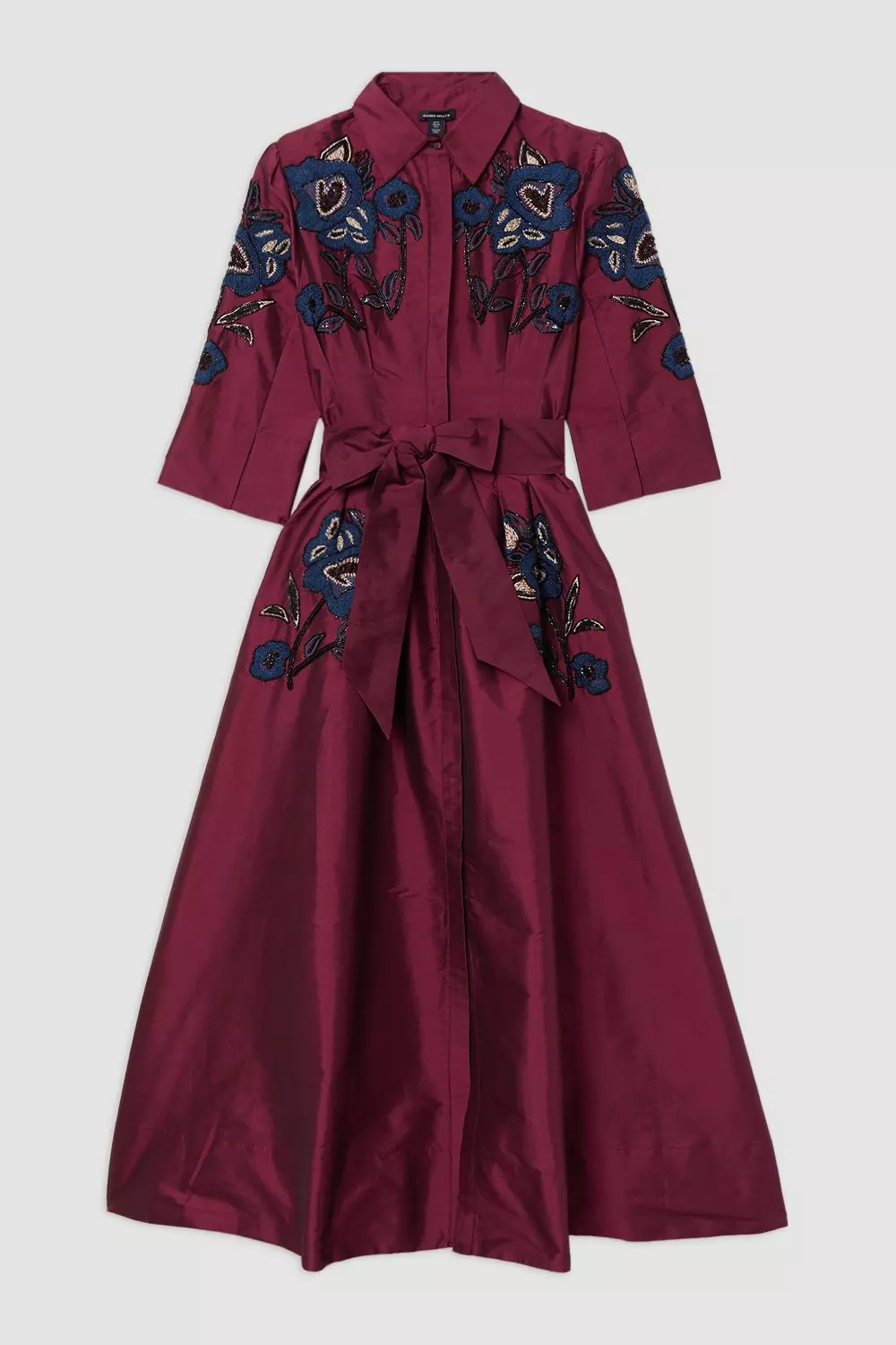 Lydia Millen Embellished Taffeta Woven Shirt Dress | Karen
