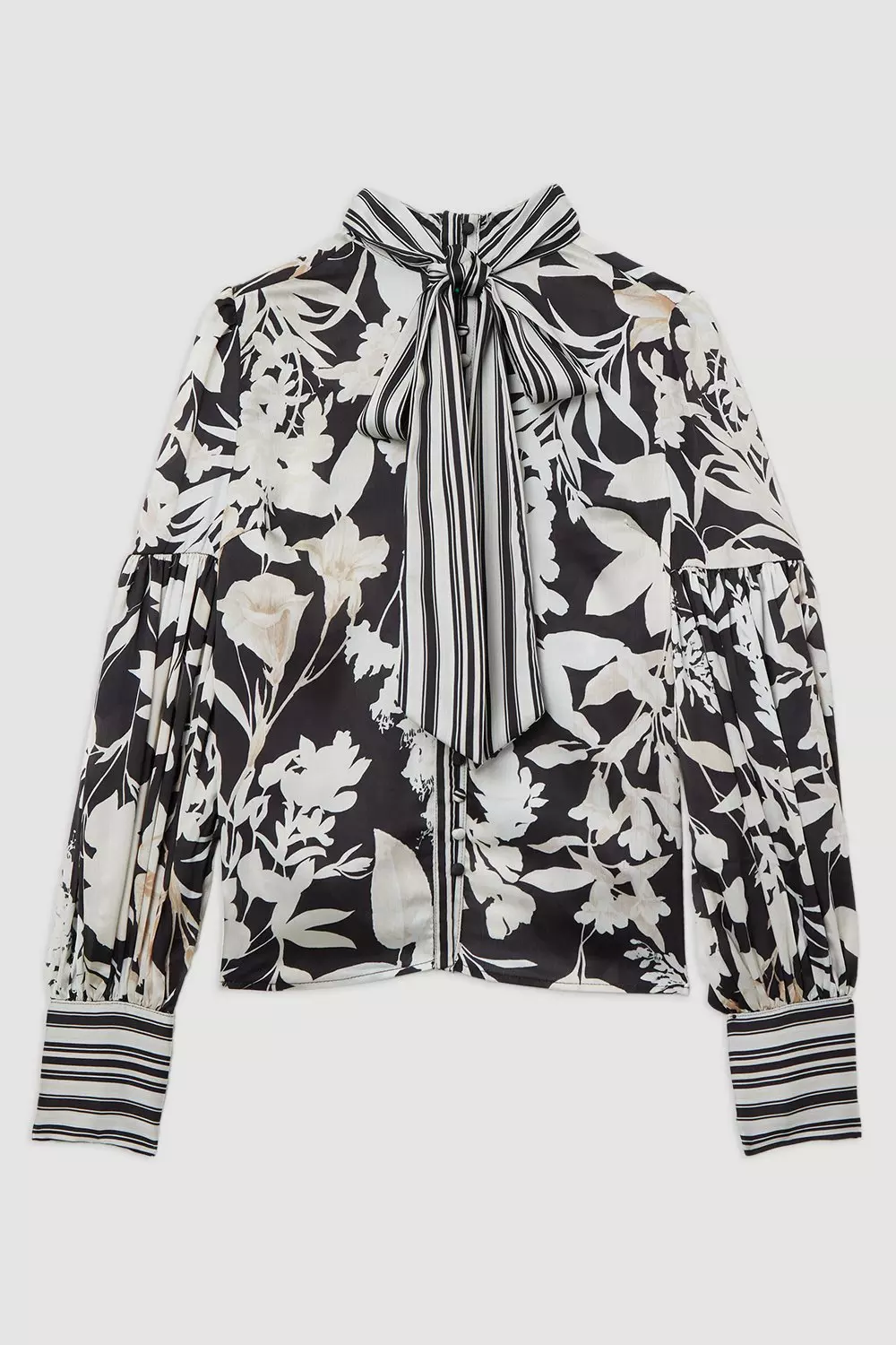 【KAREN MILLEN】ビスコース リネンに花柄レース ジャケット KAREN MILLEN】ビスコース リネンに花柄レース ジャケット