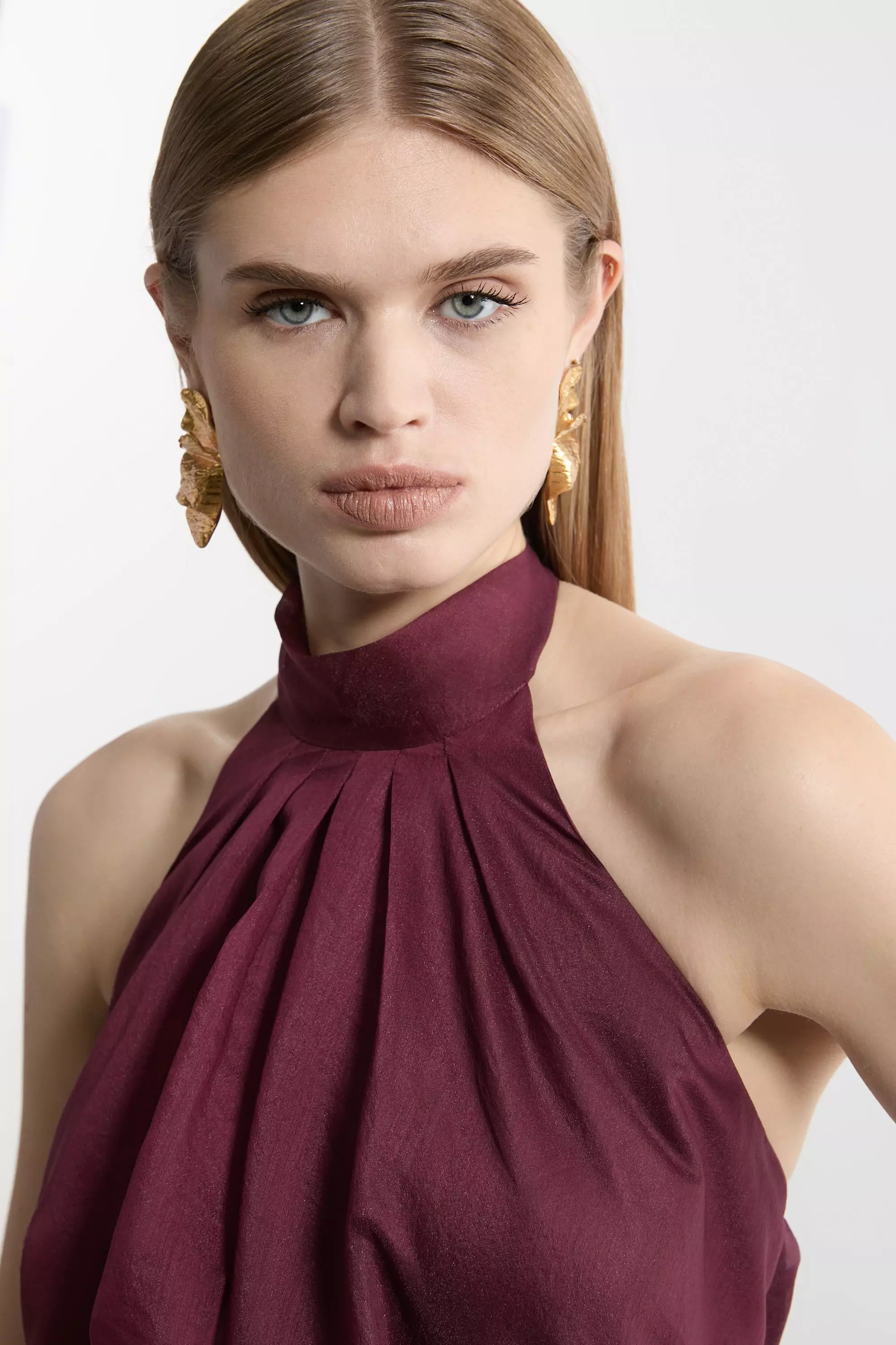 Cabernet Lydia Millen Halter Neck Woven Top  alternative image