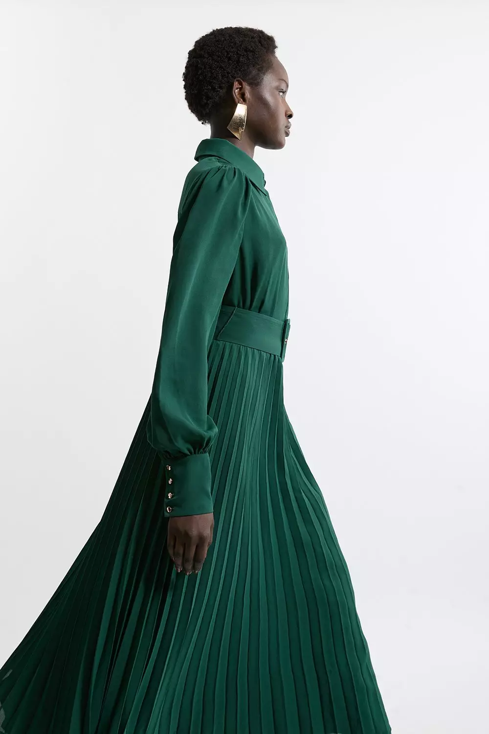 Petite pleated maxi dress sales