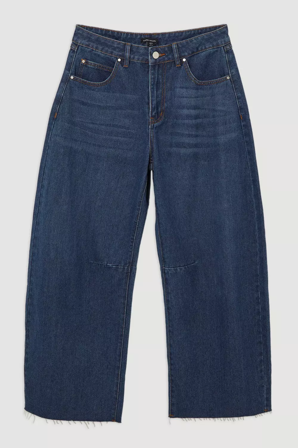 Indigo Barrel Leg Jean | Karen Millen