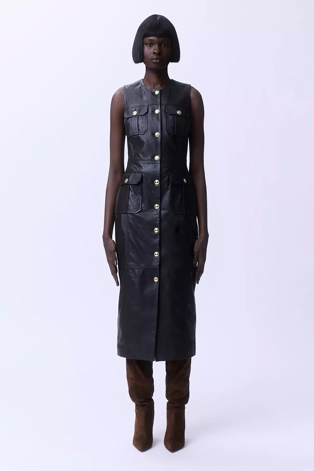 KAREN MILLEN* テーラード ボタン ストラップドレス ワンピース KAREN MILLEN* テーラード ボタン ストラップドレス ワンピース