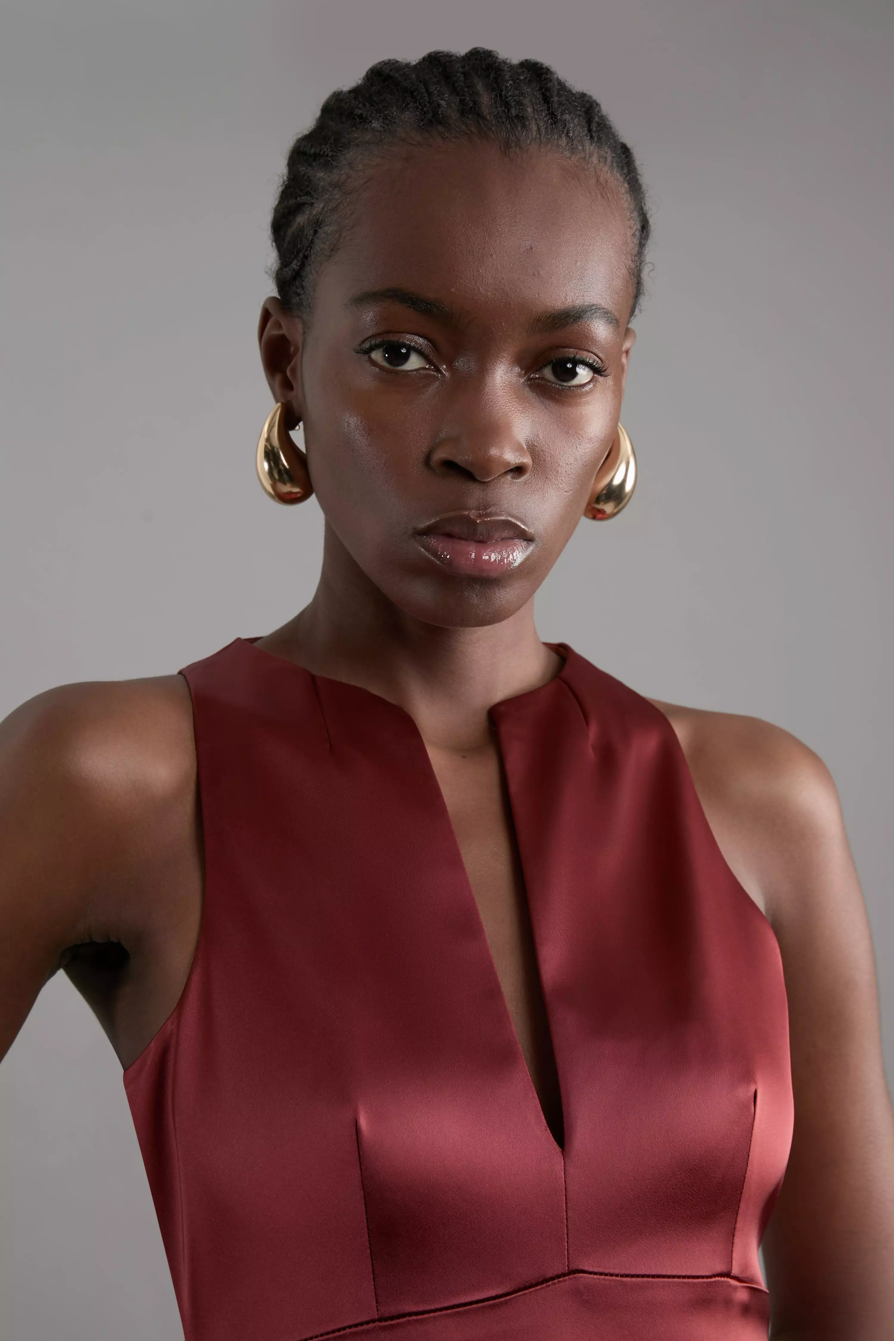 Petite Italian Structured Satin Bow Detail Tailored Maxi
