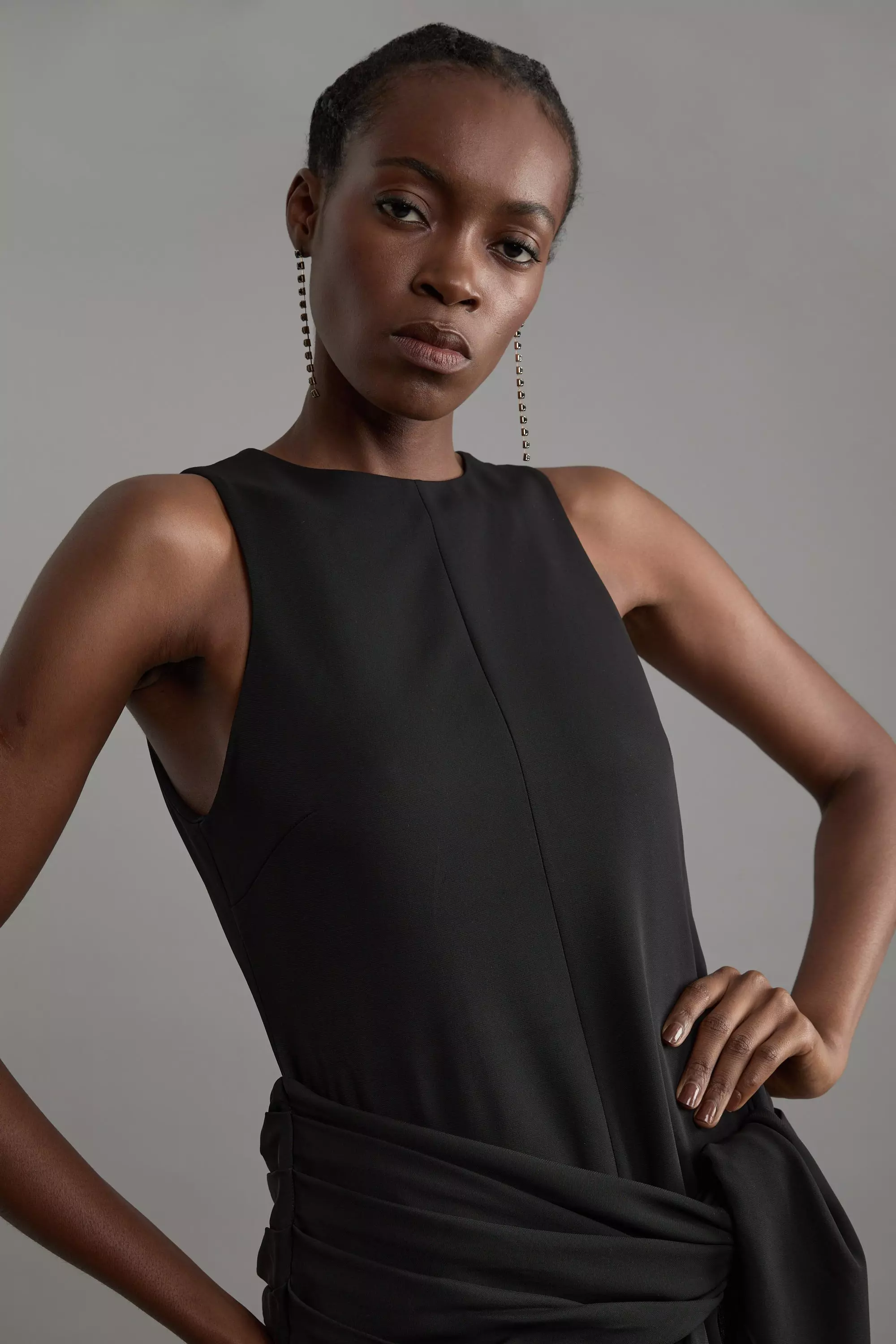 Tassle black dress sales