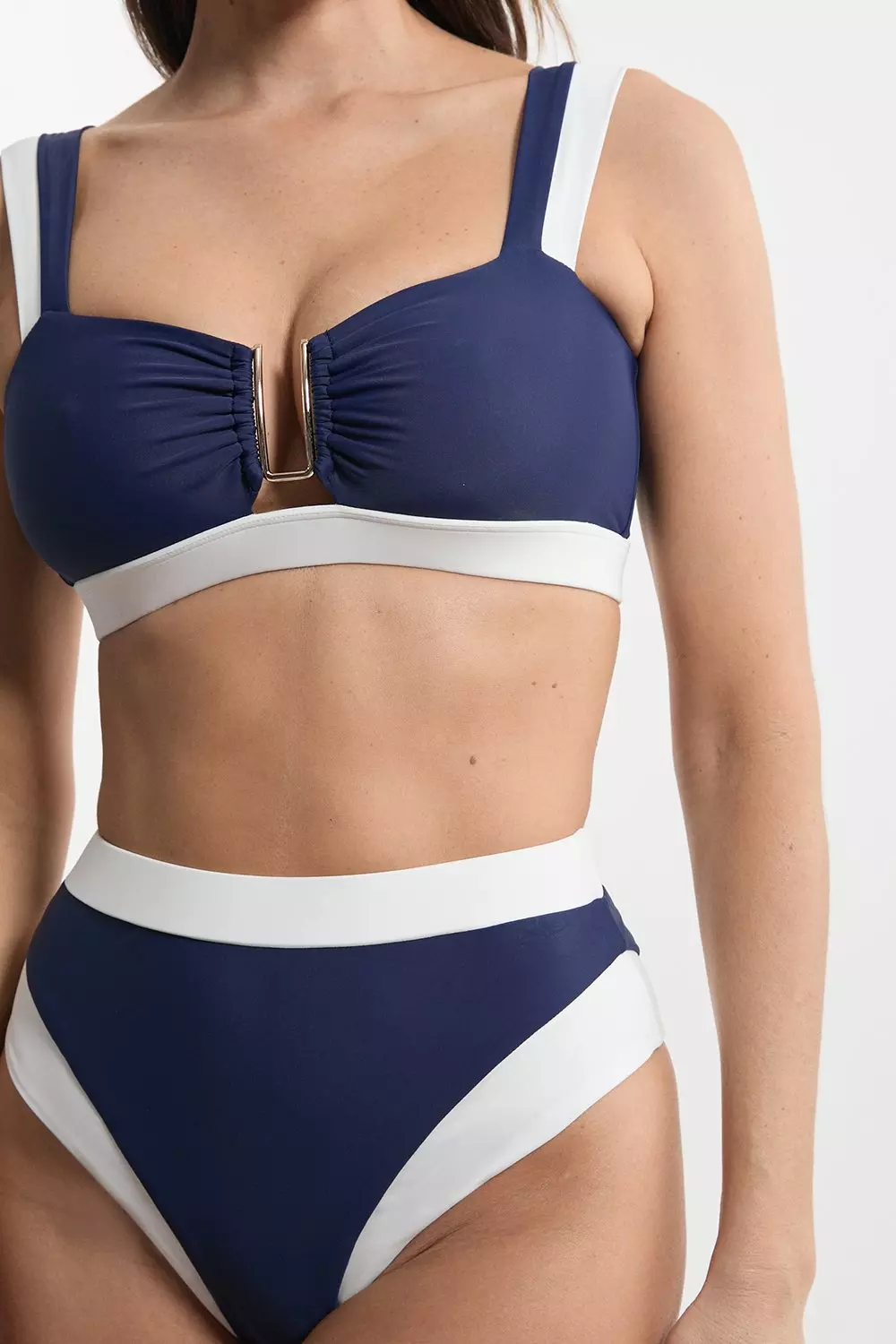 Navy Colour Block Bikini Bottoms alternative image