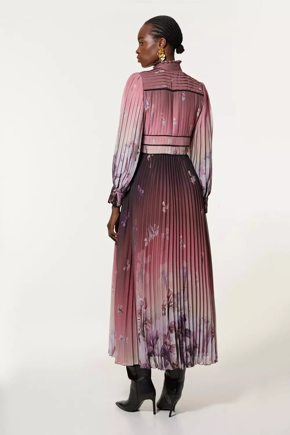 KAREN MILLEN 日本未入荷 フリンジビーズ ホルターネック マキシ 日本未入荷・海外限定アイテム M Karen Millen(カレンミレン