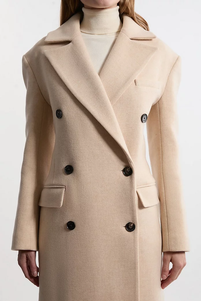 wool long coat for women with single breasted and pockets 2256 wool long coat for women with single breasted and pockets 2256