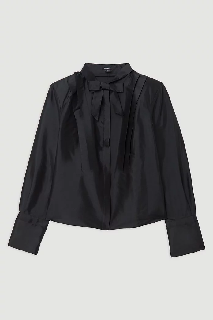 Archive Collection - Plus Size Taffeta Pleat Detail Shirt Archive Collection - Plus Size Taffeta Pleat Detail Shirt