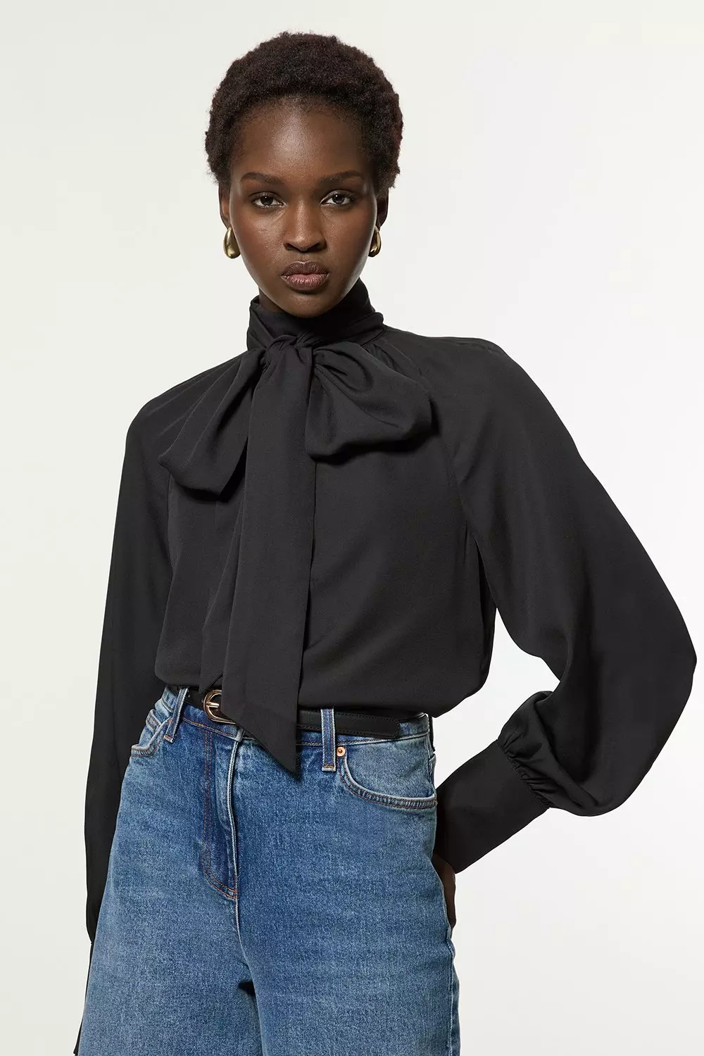 emm【ensemblesleeve blouse】 Zuma Cinched Sleeve Blouse - Medium Wash | Levi's® US