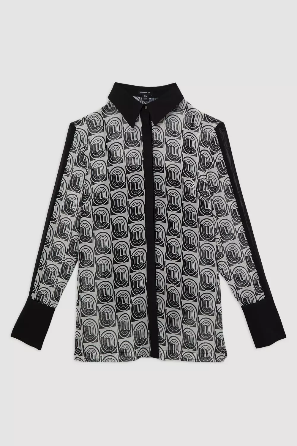 Tall Mono Print Woven Shirt  alternative image