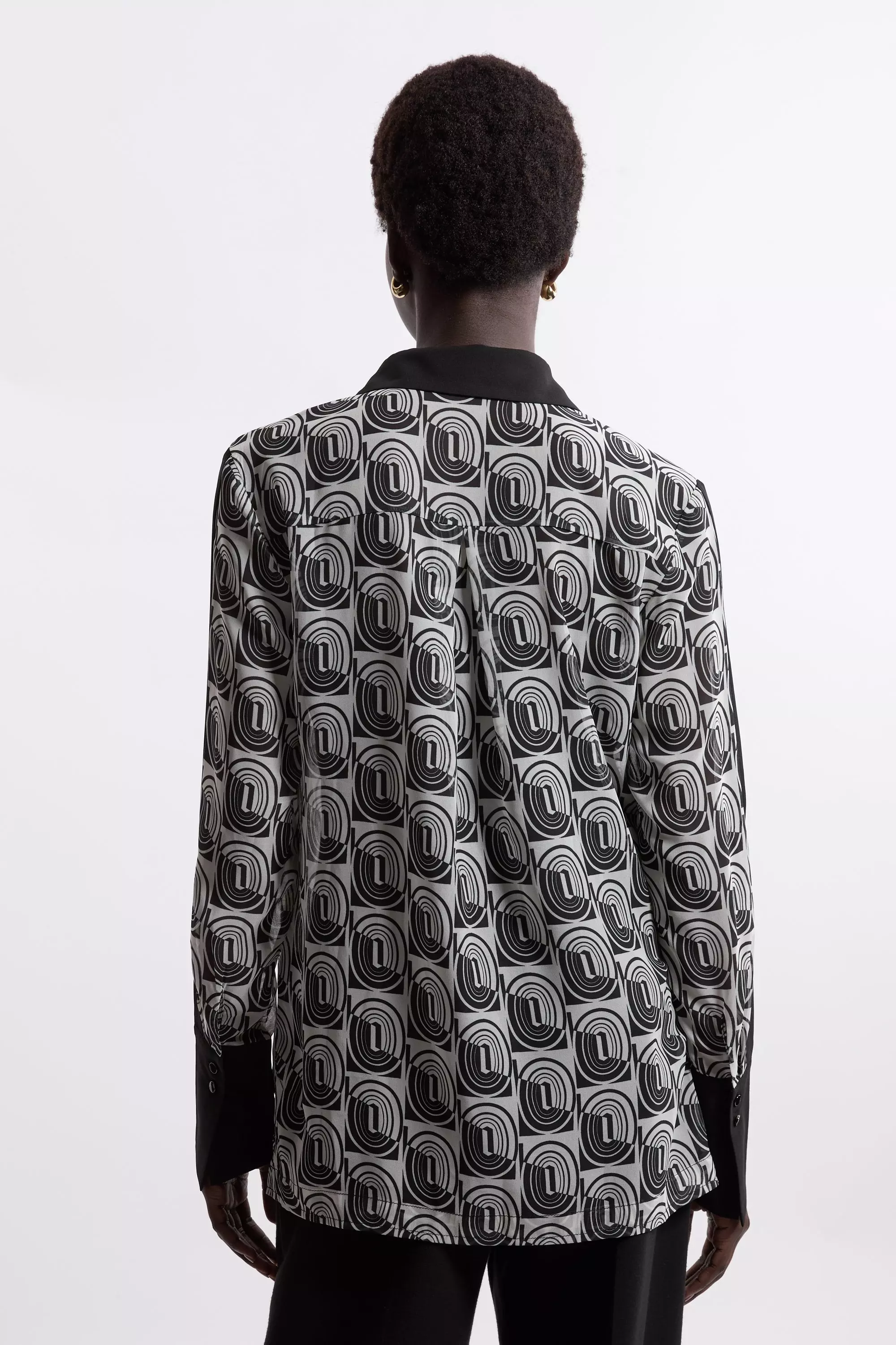 Tall Mono Print Woven Shirt  alternative image