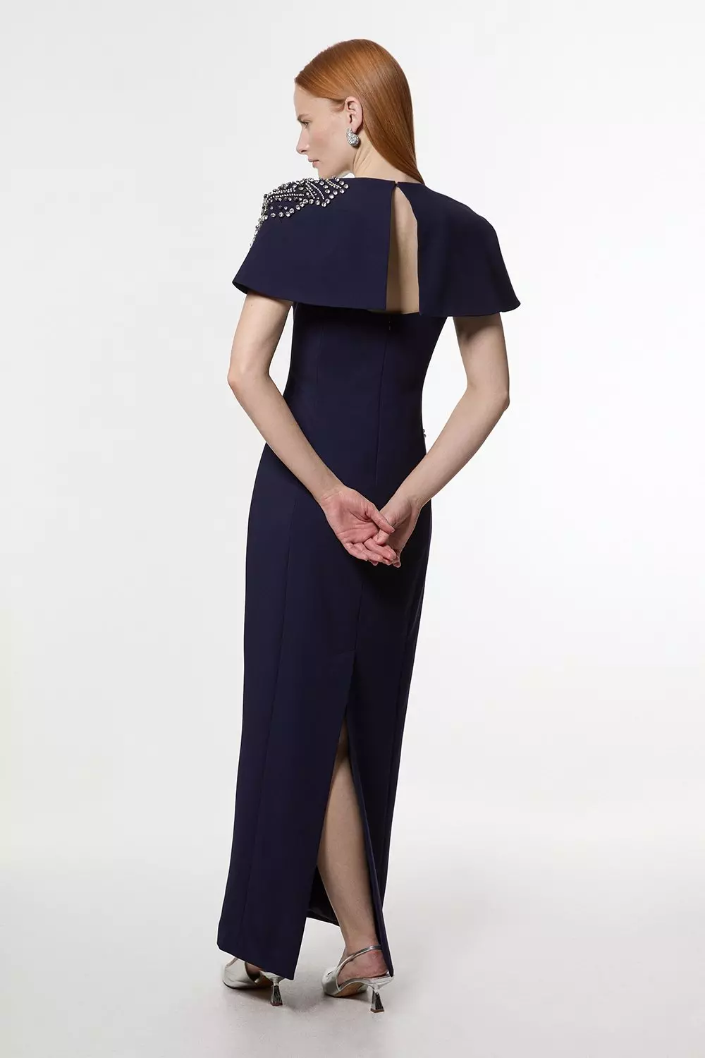 KAREN MILLEN マキシドレス クリスタル ホルターネック タイト Metallic Embellished And Beaded Halter Maxi Dress | Karen Millen