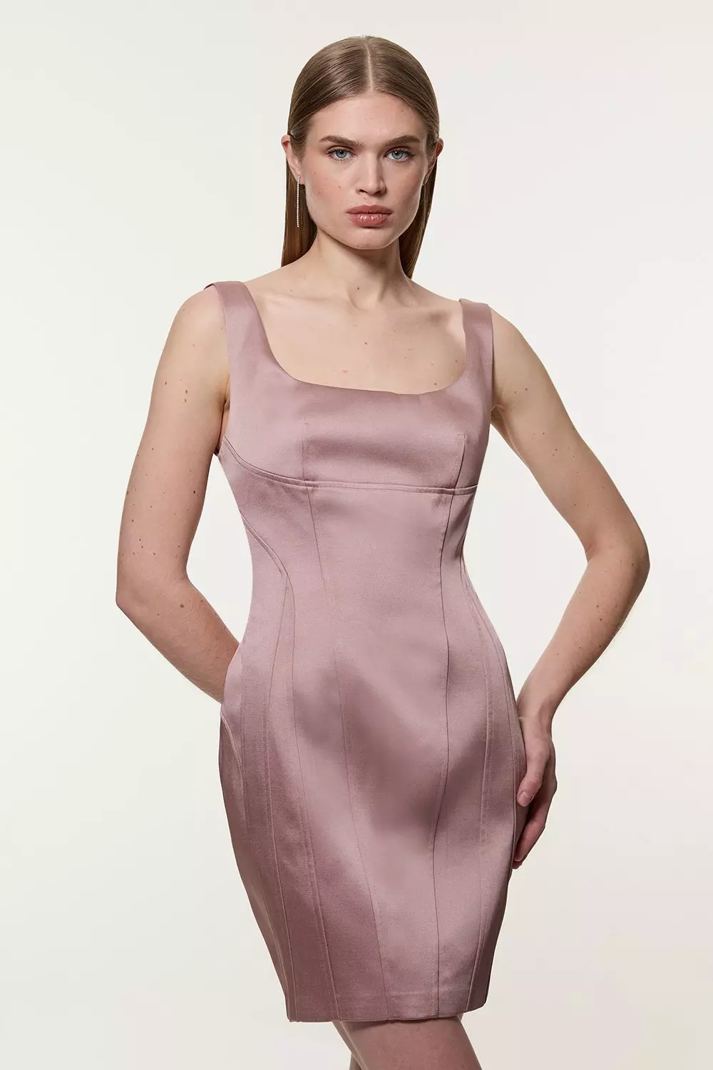 Karen millen satin bodycon dress on sale