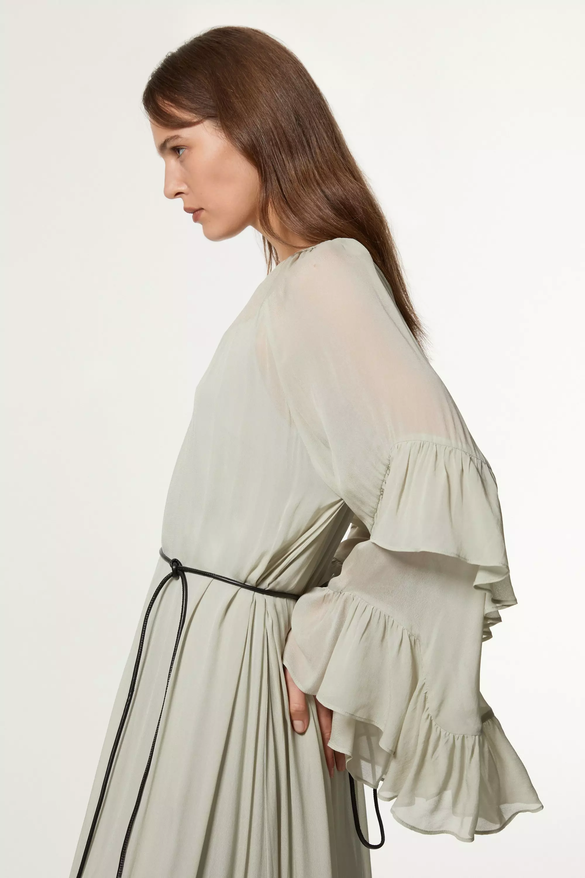 Petite Drama Kimono Viscose Georgette Woven Maxi Dress With