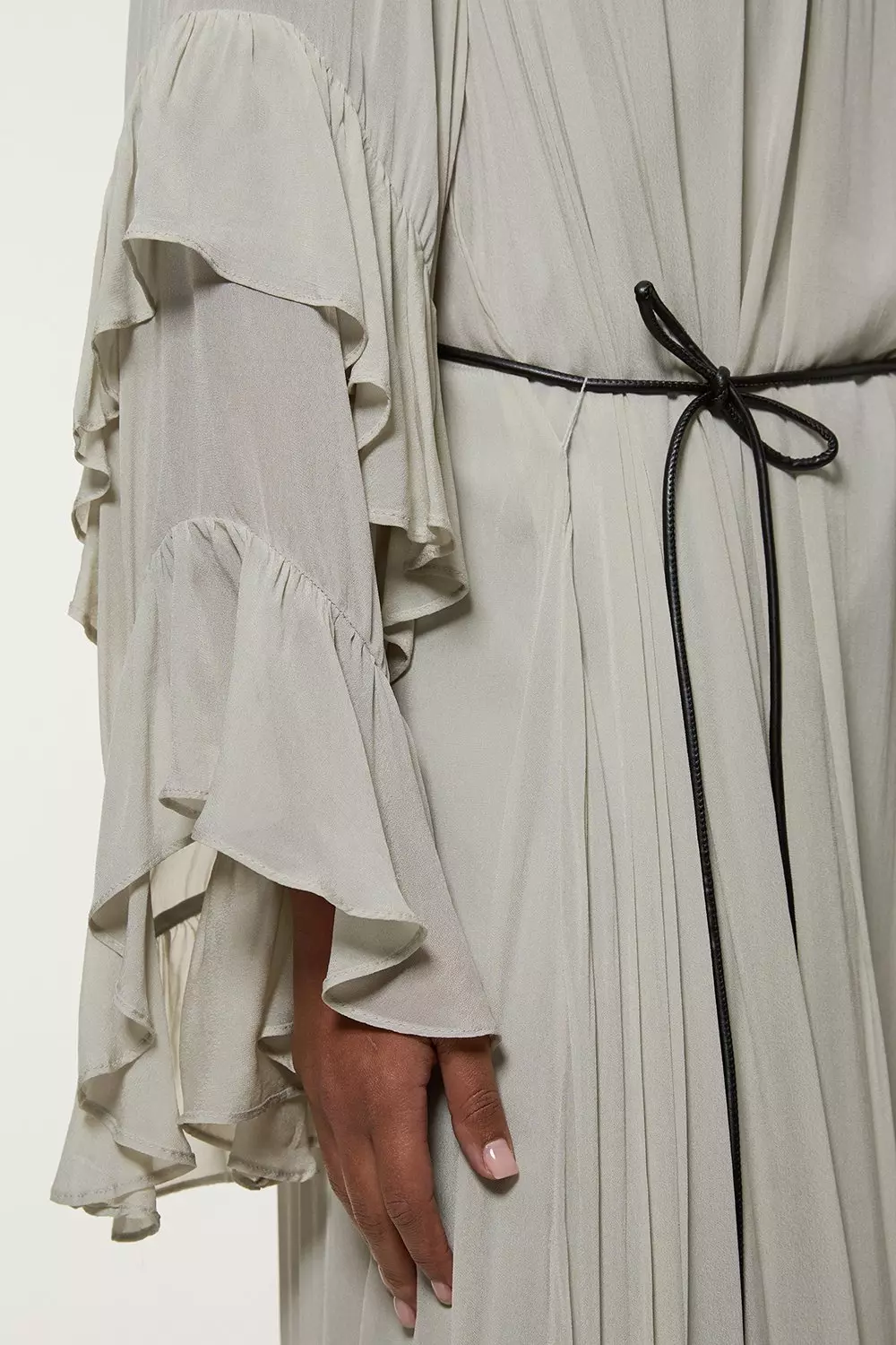 Plus Size Drama Kimono Viscose Georgette Woven Maxi Dress