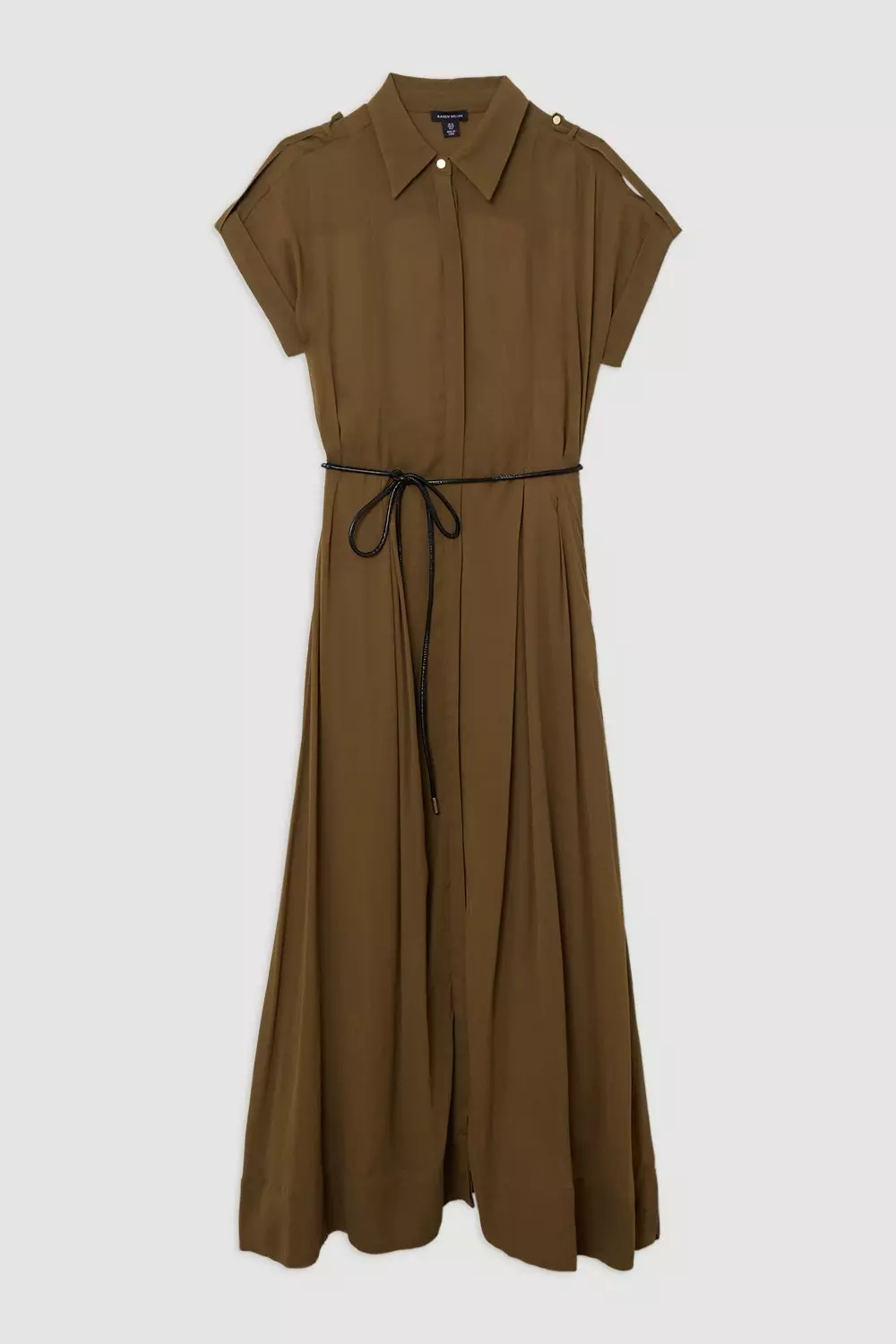 【新品】Pleated Open Shirt Dress sky Pleated Open Shirt Dress sky