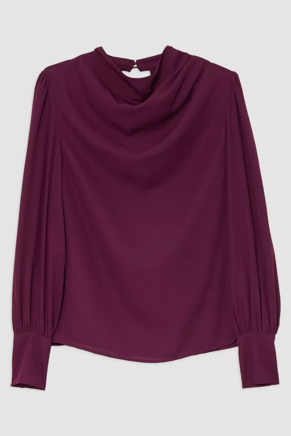 V-Neck, Double Layer Chiffon, Top with Split Sleeve | Last