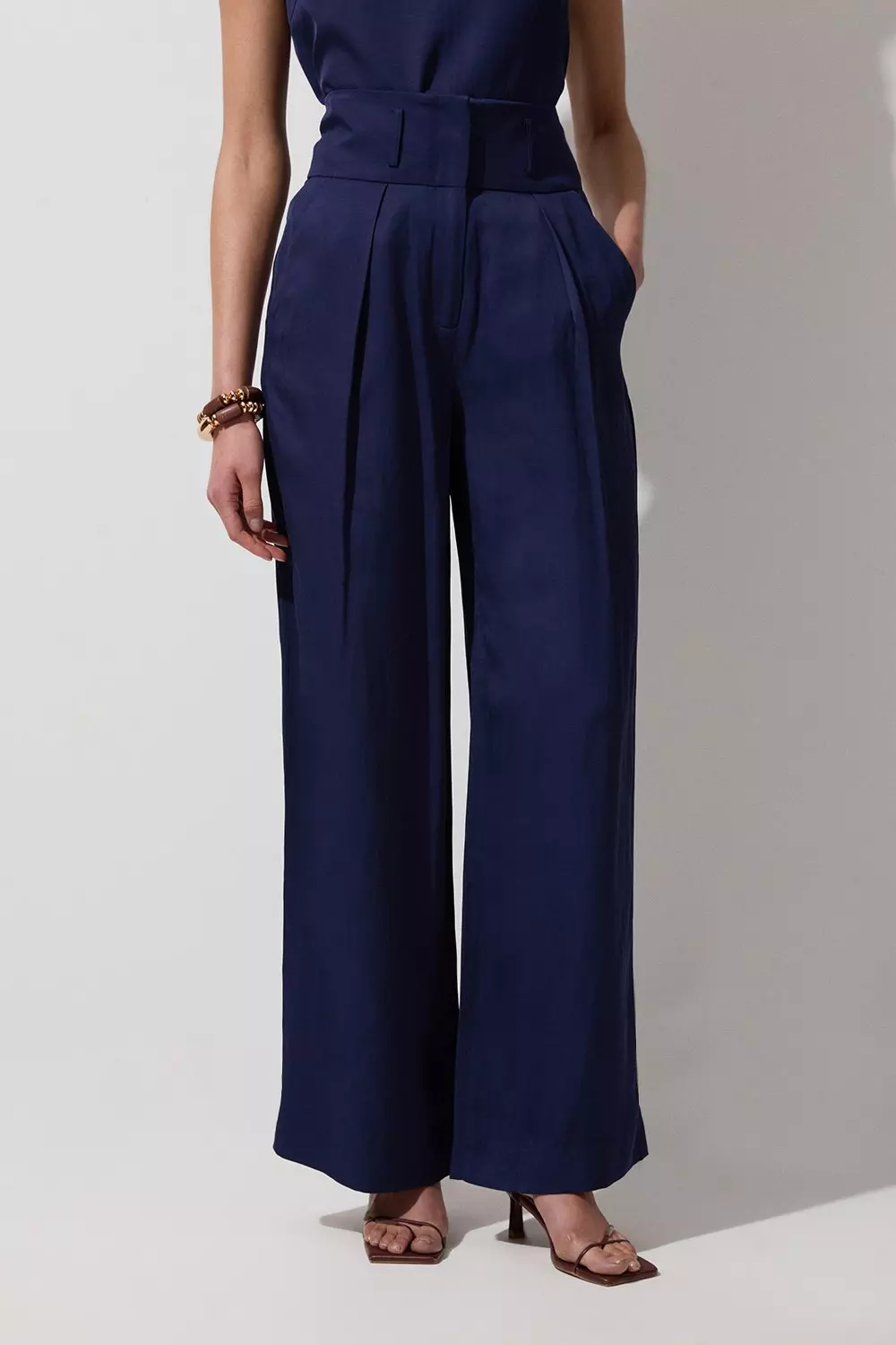 【INCHANT ME】[summer] Modern Linen Two-Tuck Wide Slacks Marv Linen Two-Tuck Wide Slacks - SCENERITY | 60% - Asian
