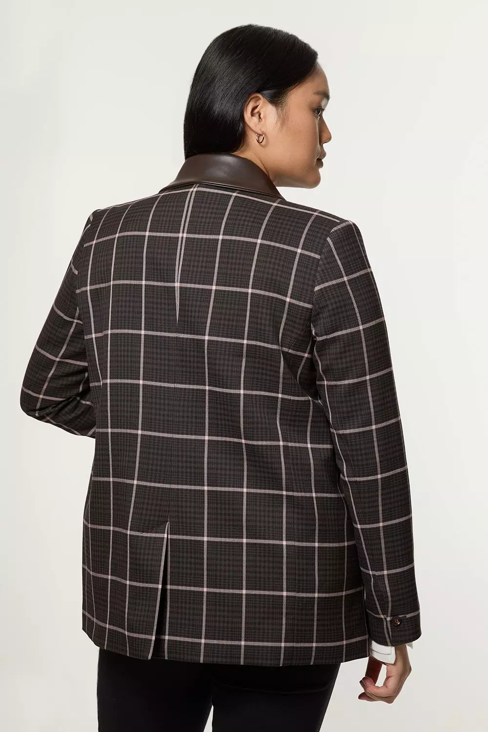 Plus size tartan blazer best sale