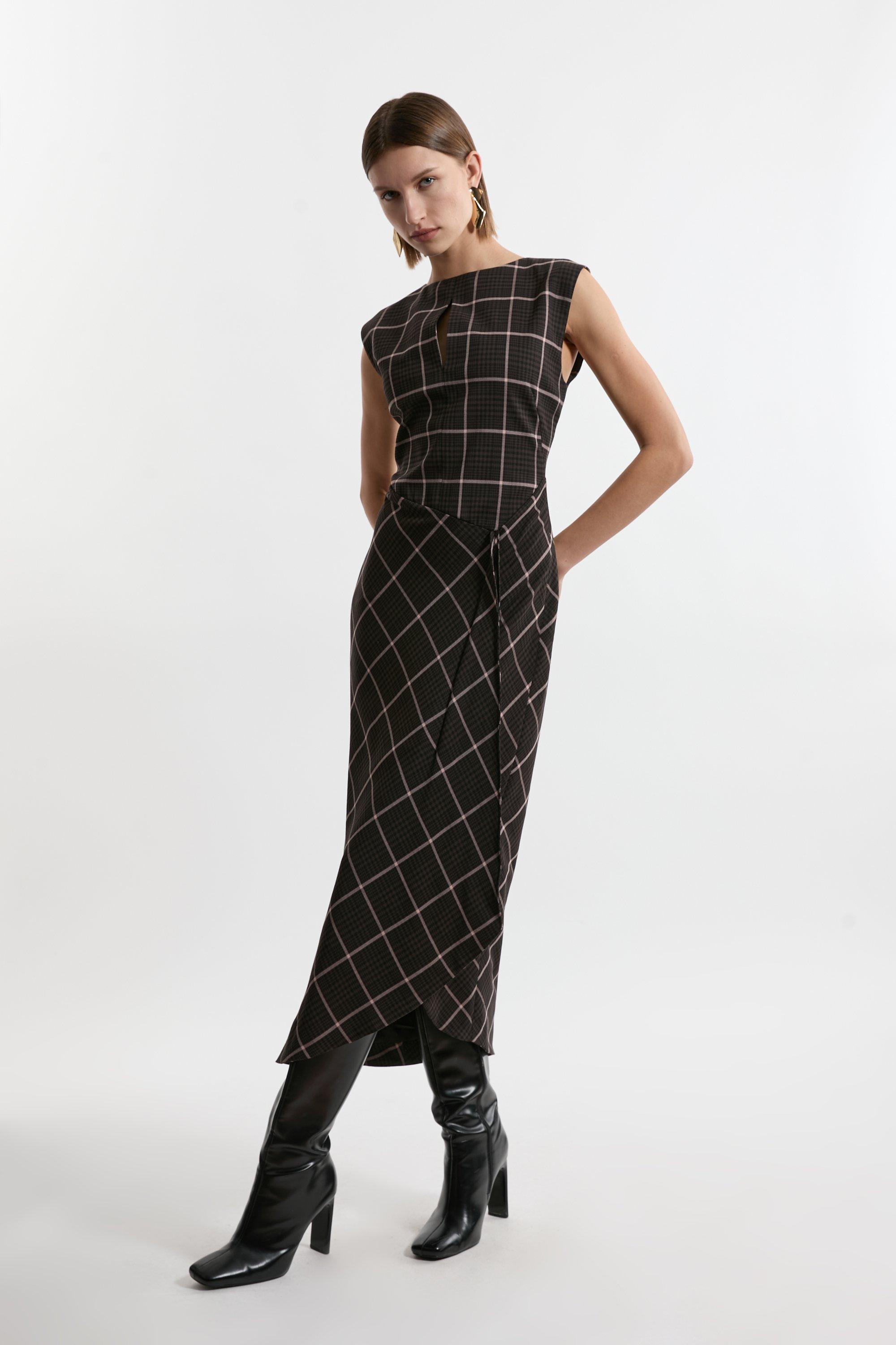 Checkered Dresses Check Shirt Dresses Karen Millen