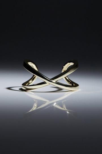Premium Statement Criss-Cross Cuff gold