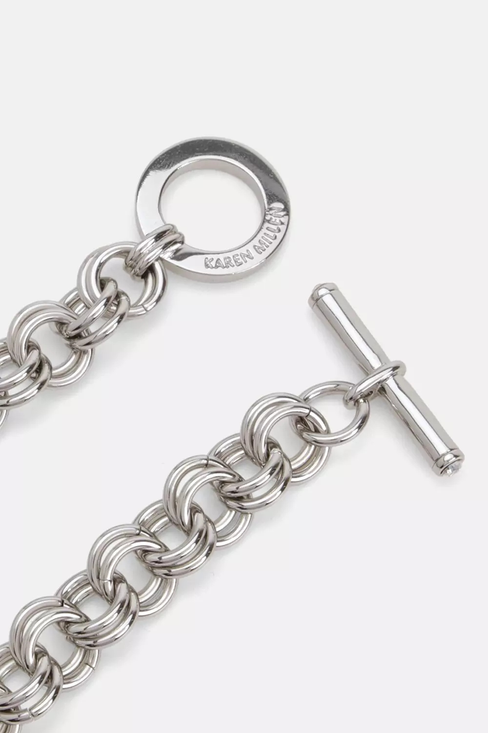 アクセサリー [m-NL202] Karen Silver Necklace 55cm Silver Plated Statement Snake Necklace | Karen Millen