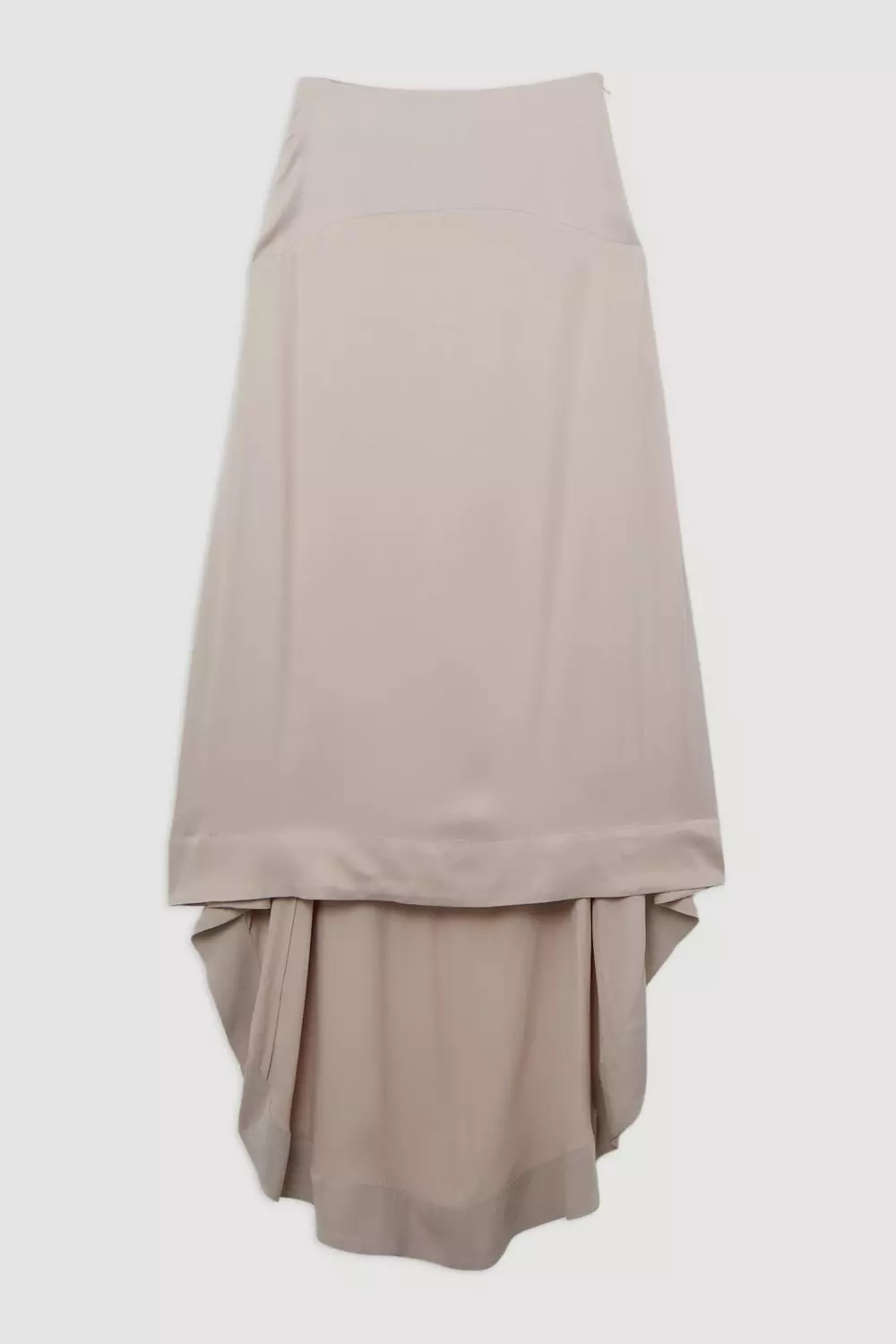 Viscose Satin Panelled Train Maxi Skirt | Karen Millen
