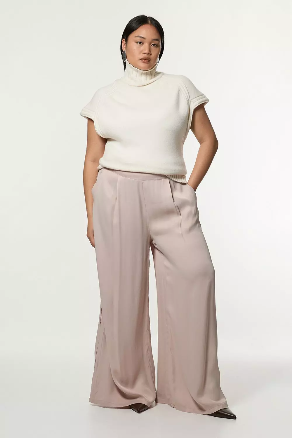 louren gather satin pants アイボリーM gather satin pants – louren store