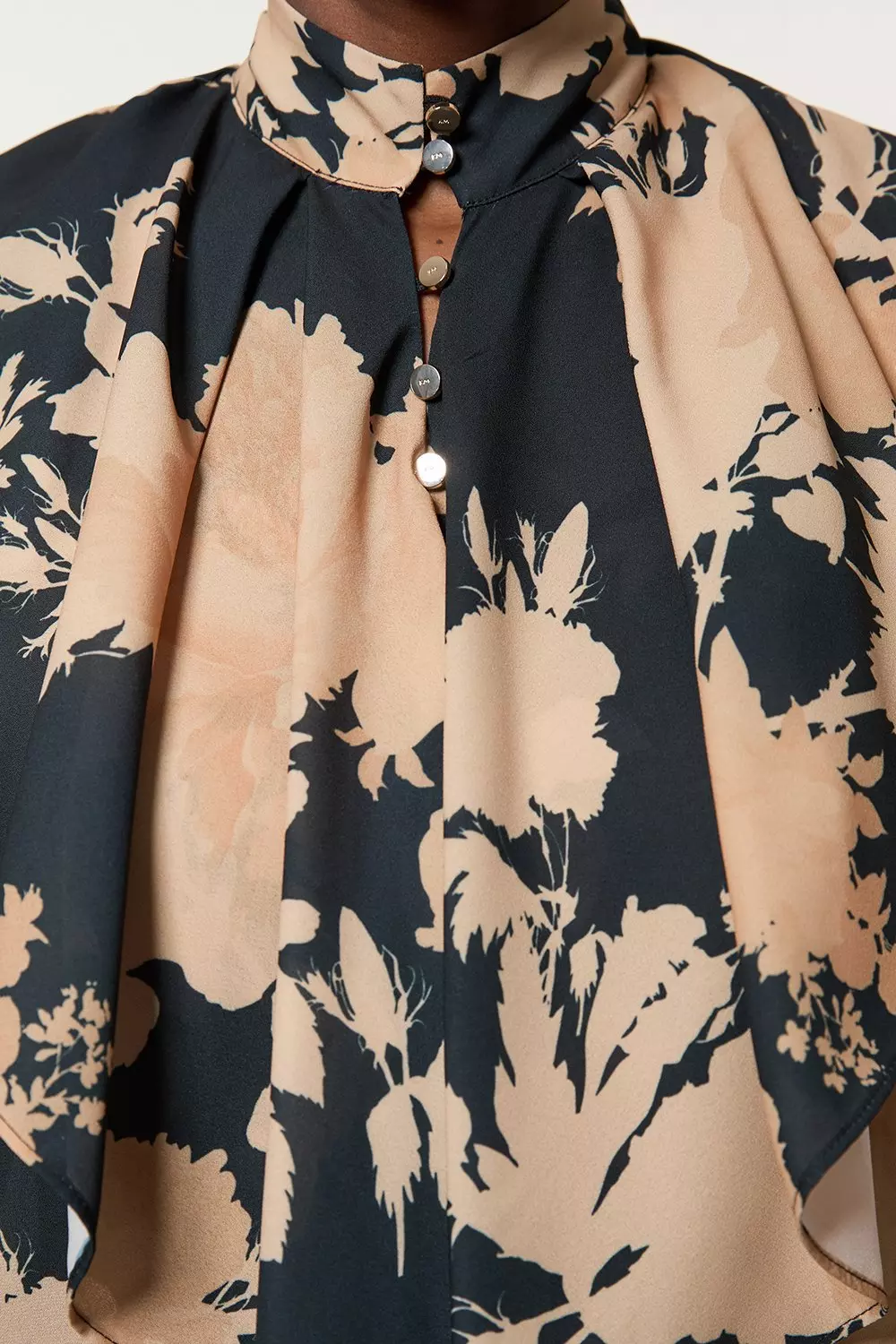 ★KAREN MILLEN★ フローラル シフォン バルドー ワイドレッグ Lydia Millen Tall Floral Ruffle Chiffon Maxi Dress | Karen