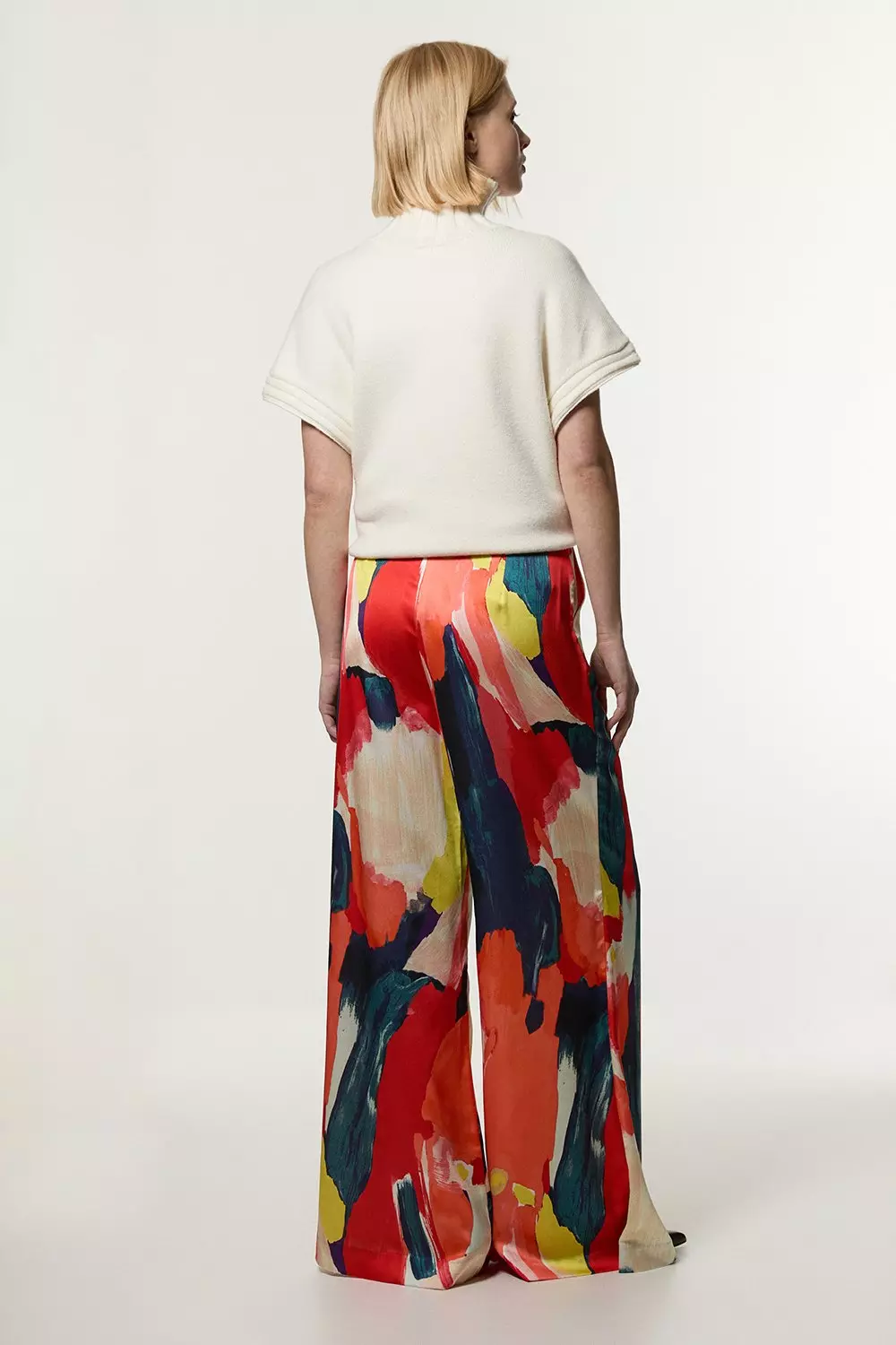 日本未入荷★Karen Millen パターン柄ワイドパンツ Tall Floral Satin Woven Pants | Karen Millen