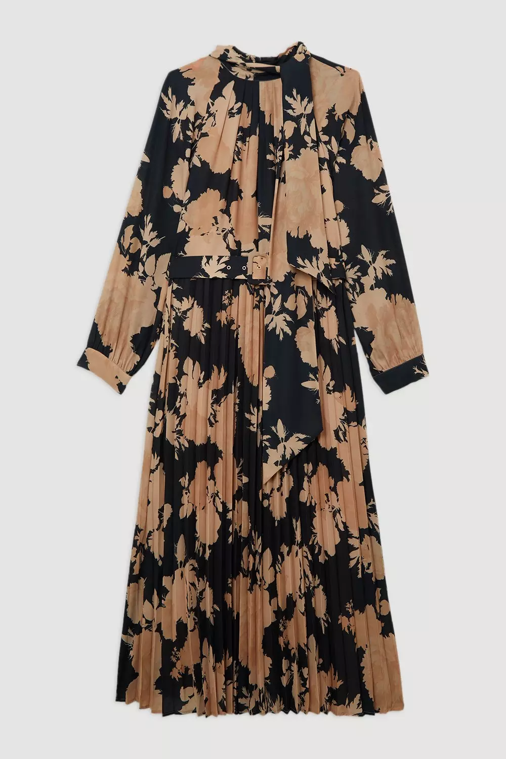 Karen Millenテーラードマールミディドレス Floral Printed Woven Maxi Dress | Karen Millen