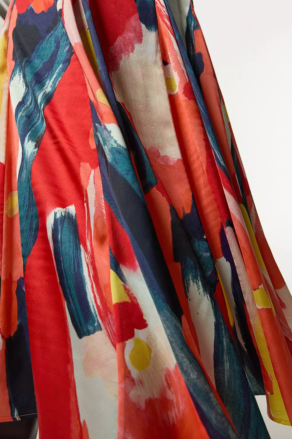 Petite Satin Print V Neck Woven Maxi Dress | Karen Millen