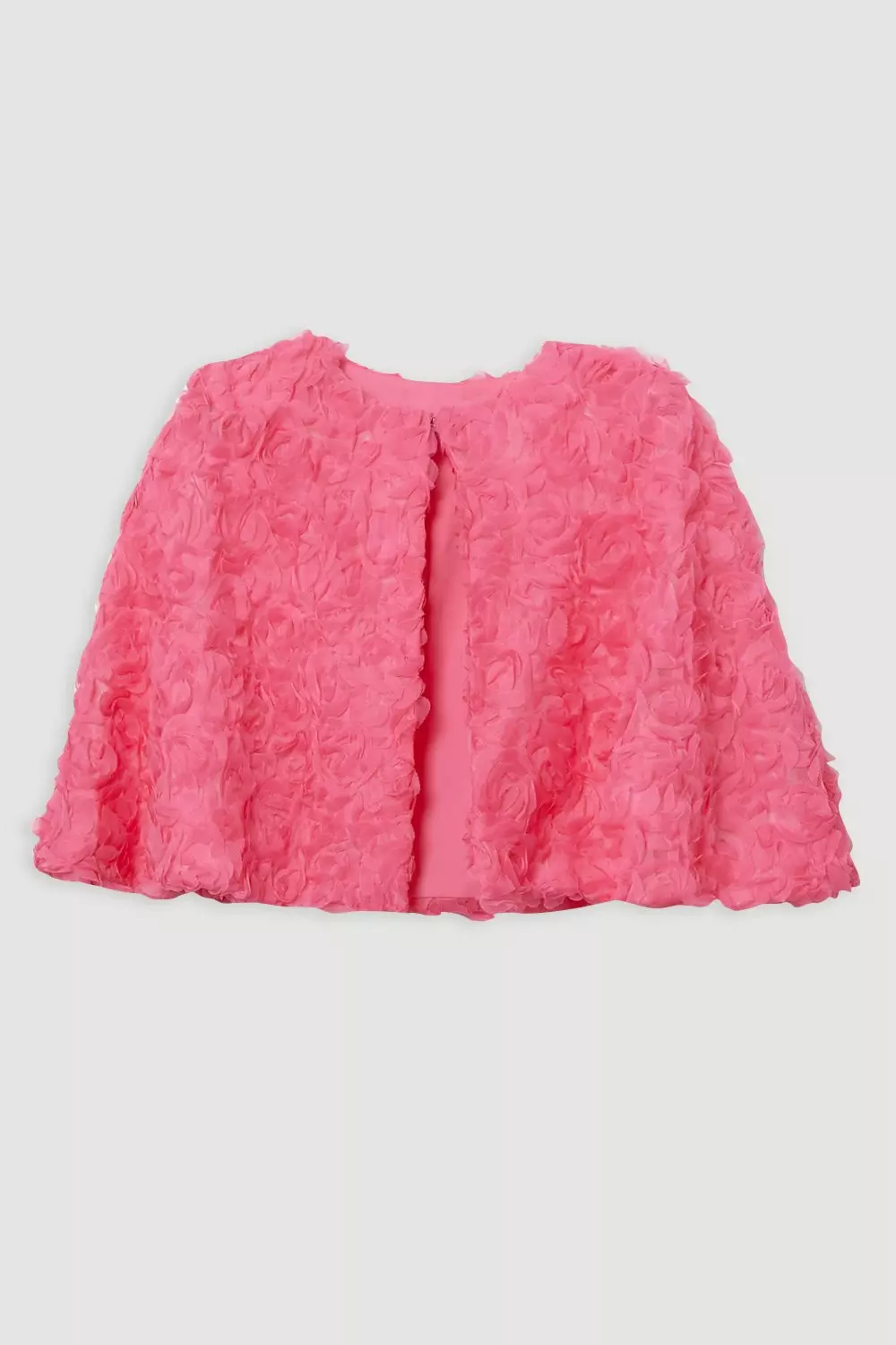 人気【Karen Millen】Rosette テクスチャー ロゼット ケープ 2色 Plus Size Textured Rosette Woven Cropped Cape | Karen Millen