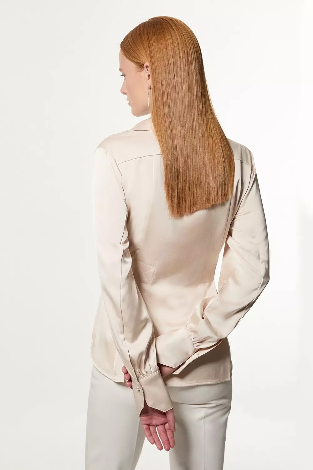 売れ筋商品|||ニューヨークコレクション カットソー トップス レディース Petite Long Sleeve Crepe Blouse Cobalt Ladies Textured Crepe Blouse