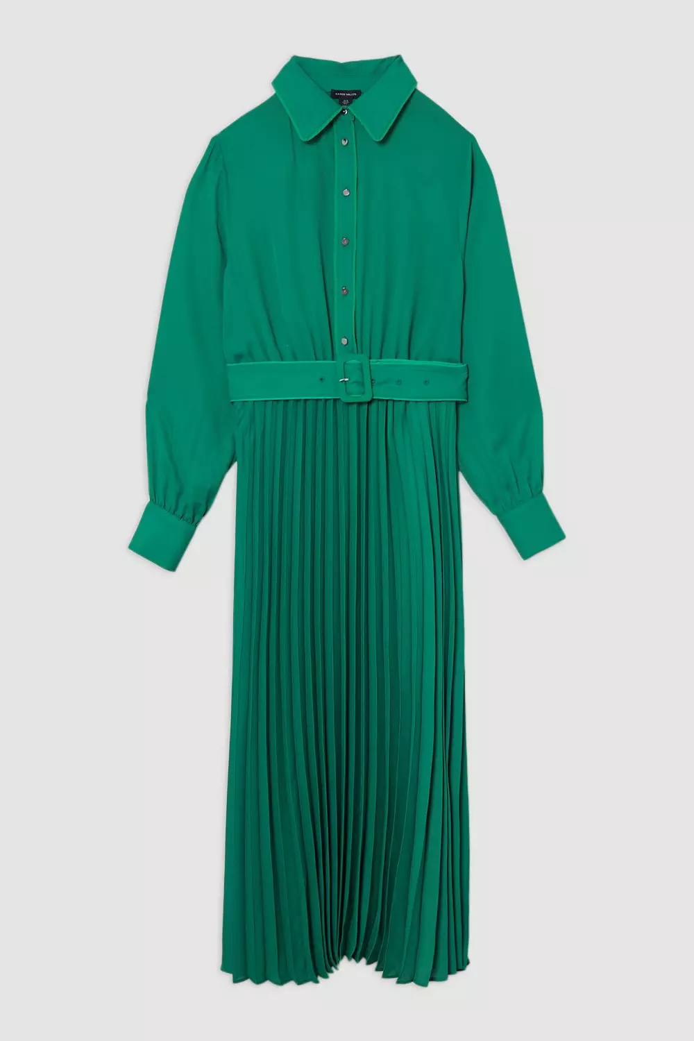 Contrast Tipped Georgette Woven Shirt Dress | Karen Millen