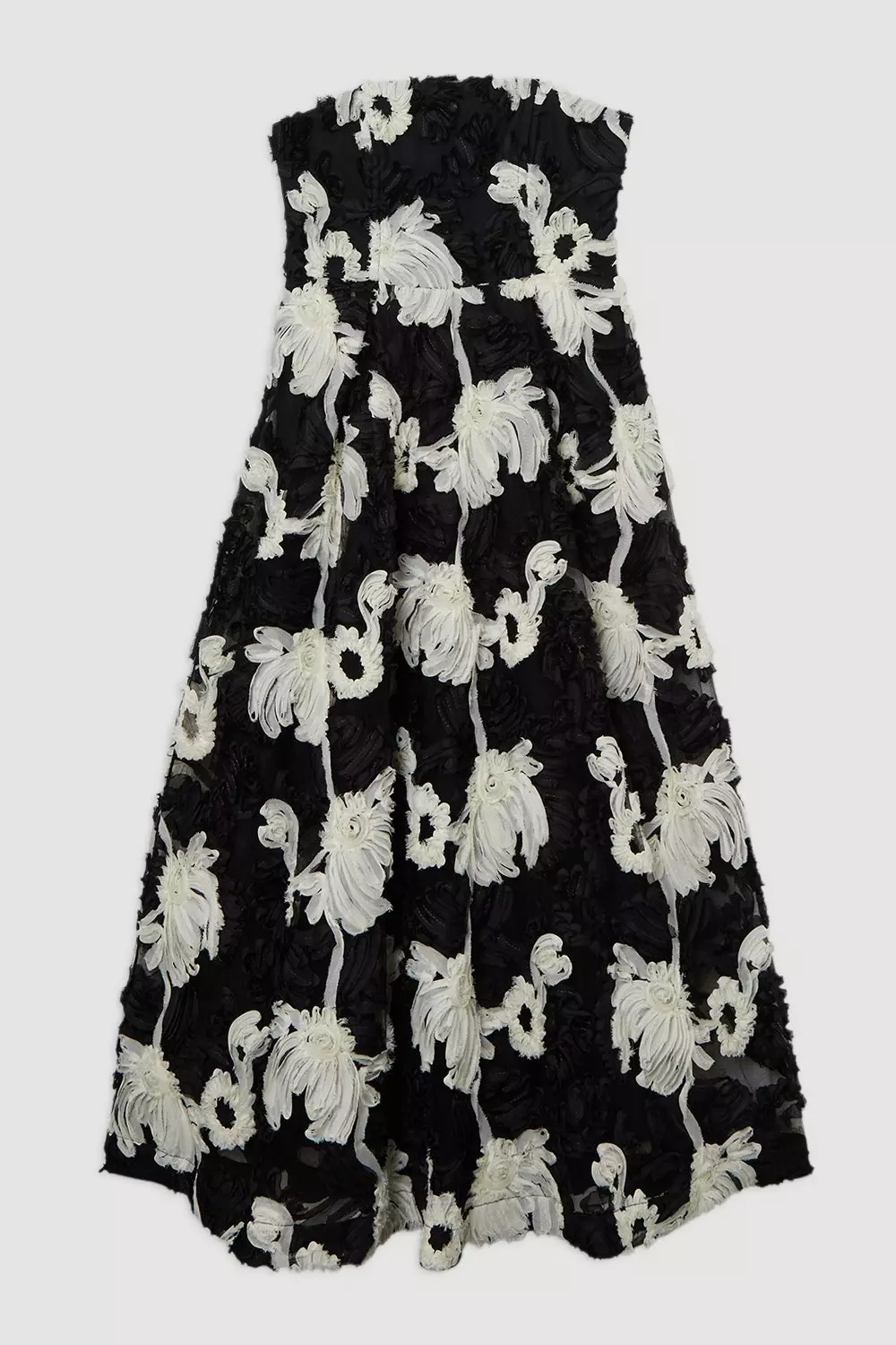 Karen Millen モノテクスチャー ウーブン プロム マキシドレス Petite Mono Textured Strapless Woven Prom Maxi Dress | Karen