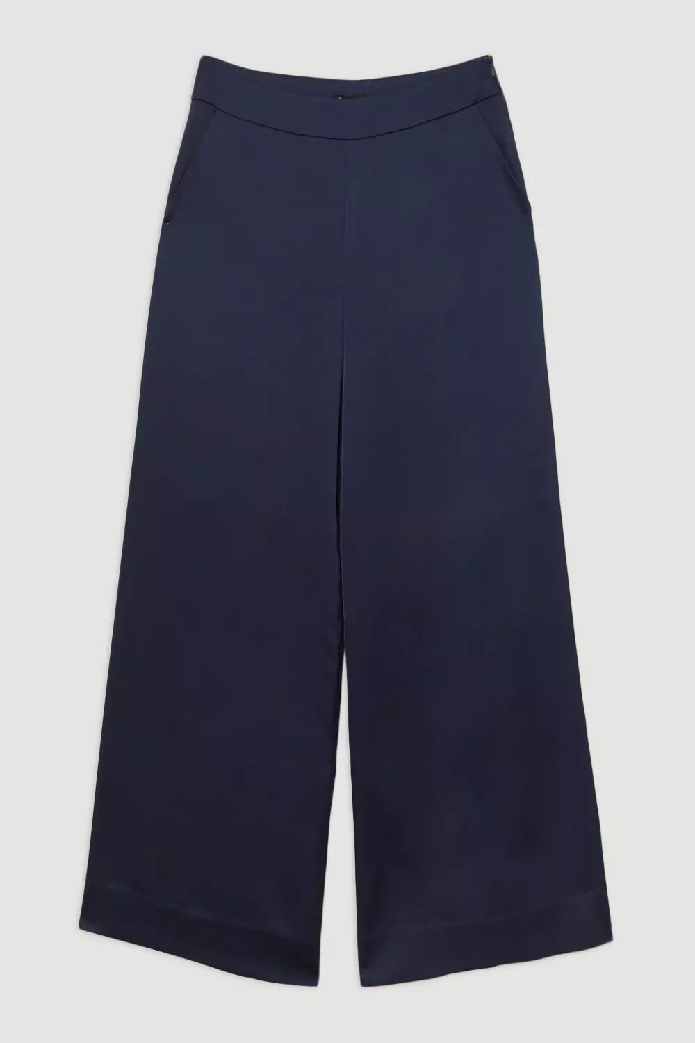 Satin Back Crepe Wide Leg Woven Pants | Karen Millen